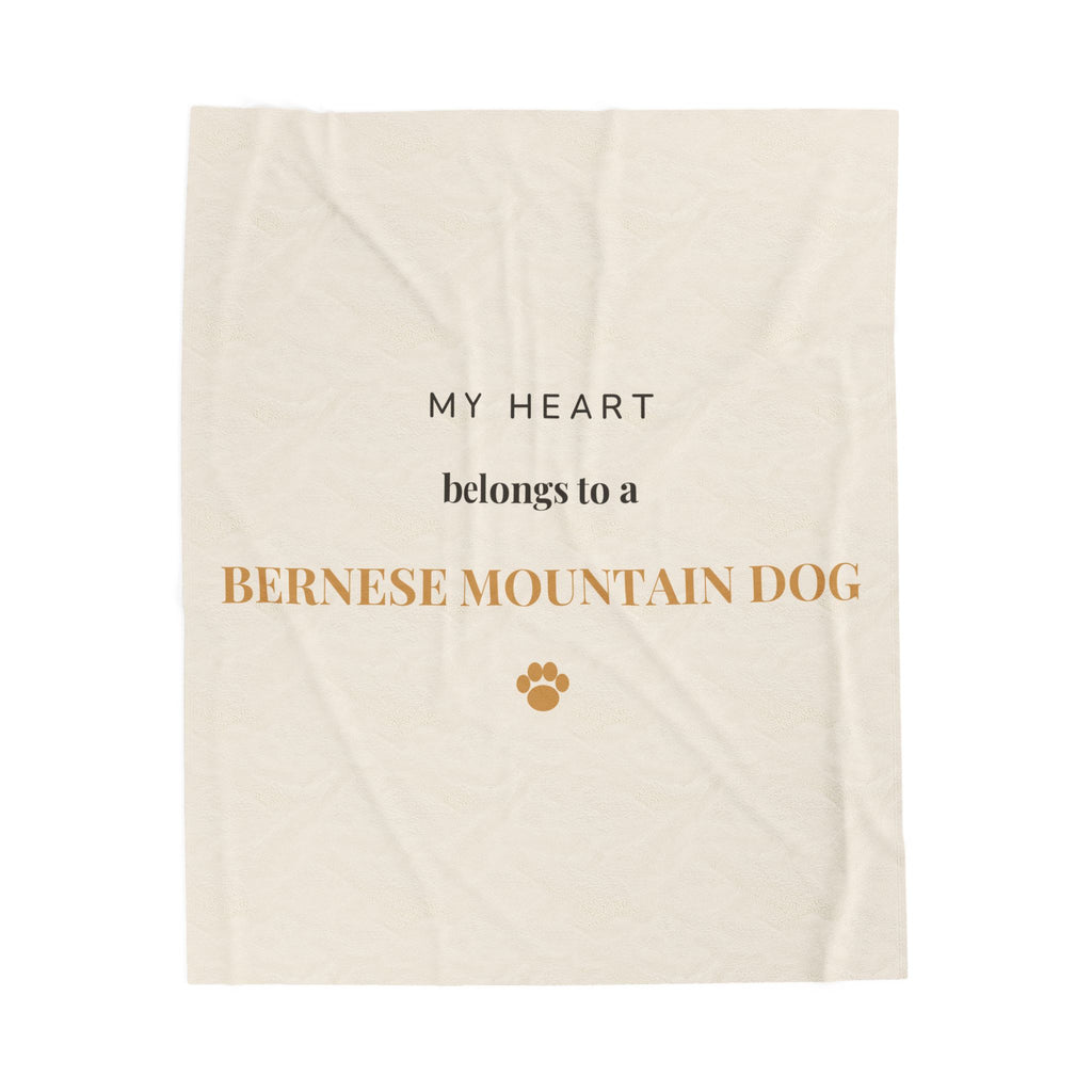 Bernese Mountain Dog Cozy Blanket — My heart belongs to a Bernese Mountain Dog