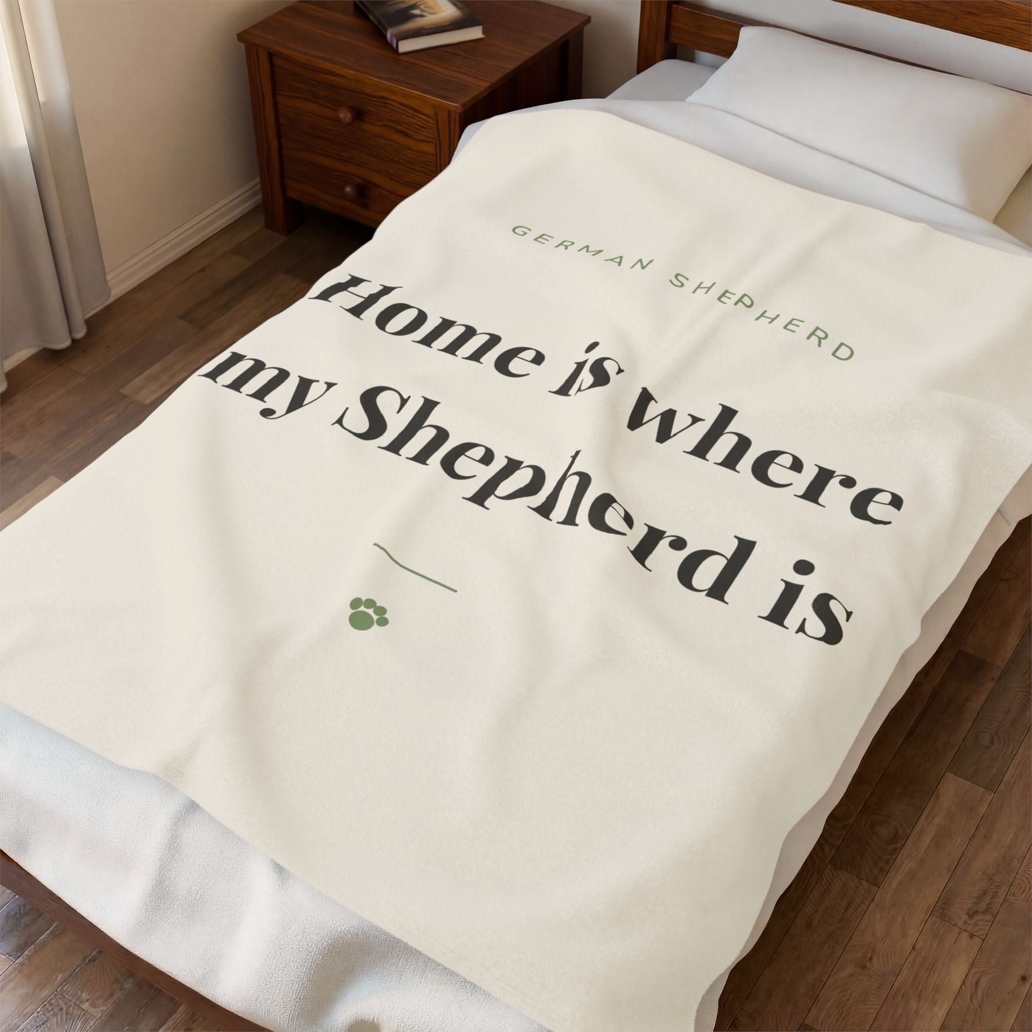 German Shepherd Cozy Blanket — Home is where my Shepherd is