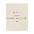 Golden Retriever Cozy Blanket — My heart belongs to a Golden Retriever
