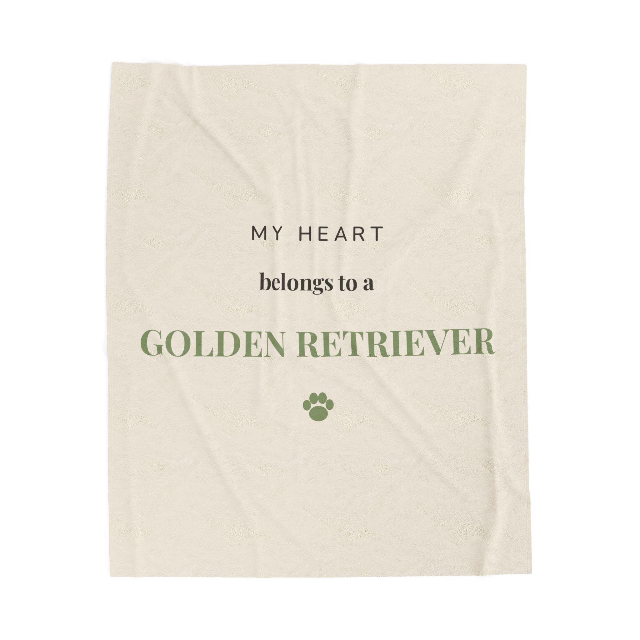 Golden Retriever Cozy Blanket — My heart belongs to a Golden Retriever