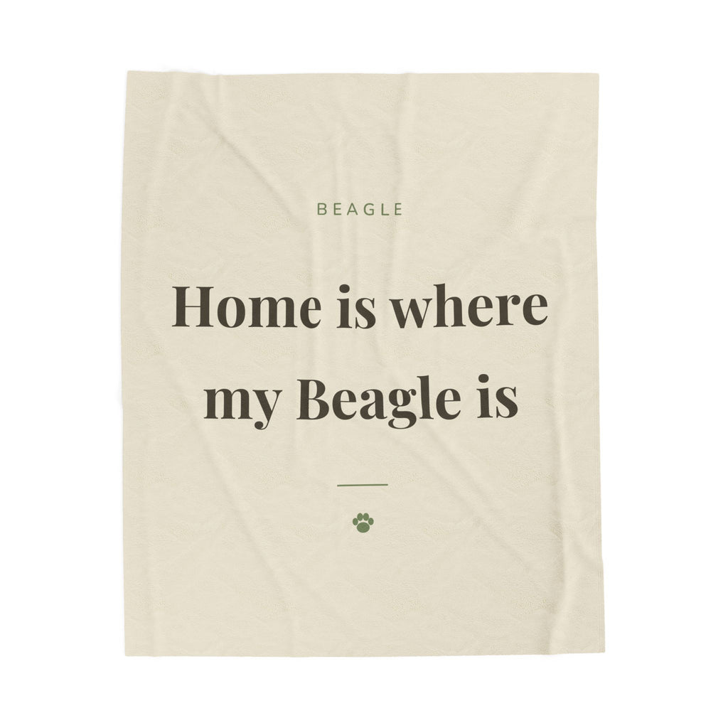 Beagle Cozy Blanket — Home is where my Beagle is