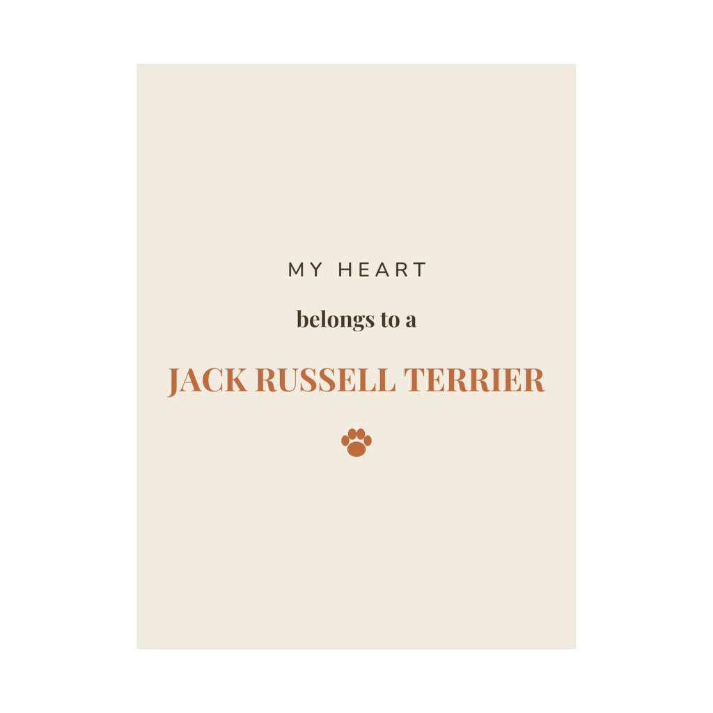 Jack Russell Terrier Art Print — My heart belongs to a Jack Russell Terrier
