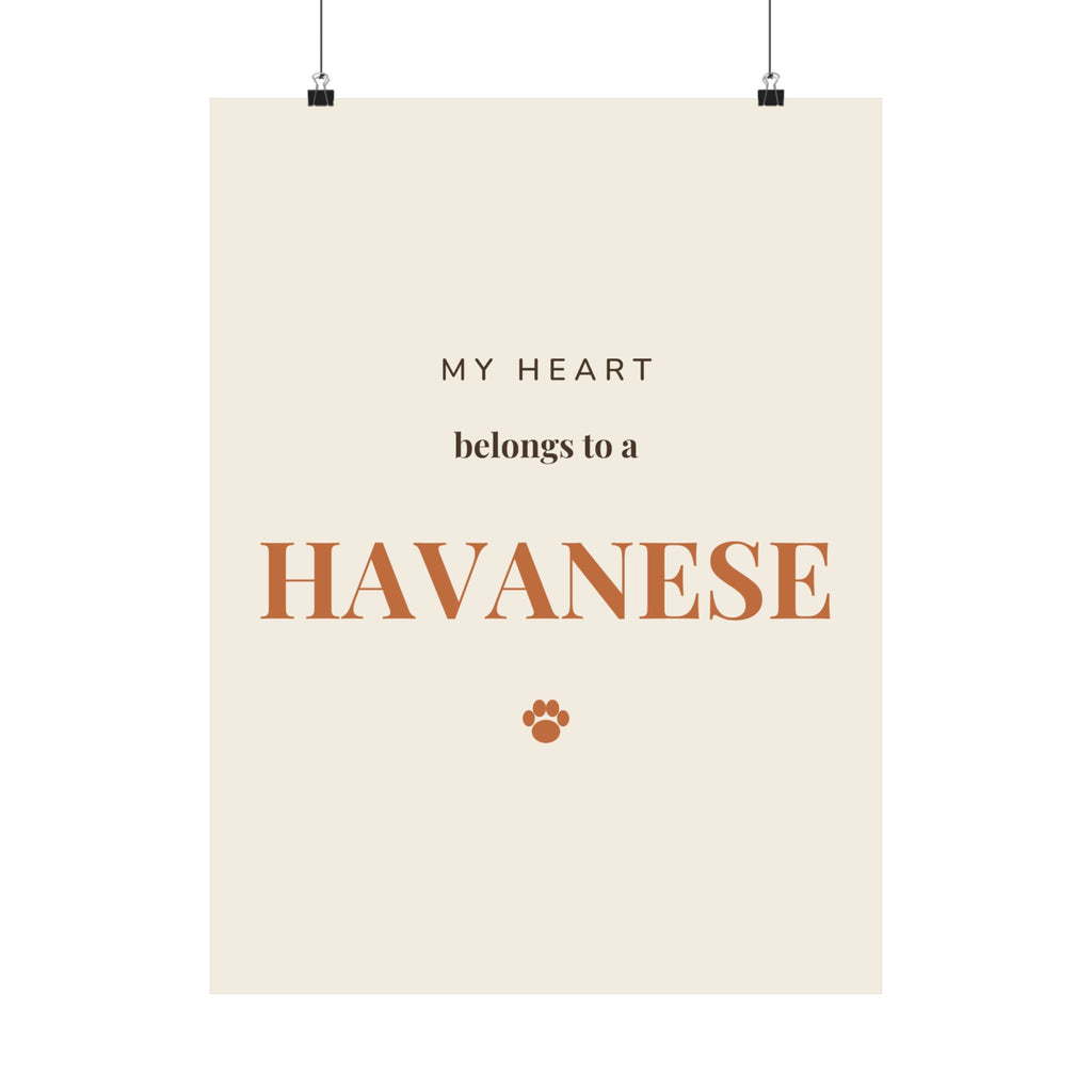 Havanese Art Print — My heart belongs to a Havanese