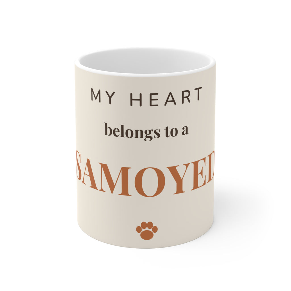 Samoyed Mug — My heart belongs to a Samoyed