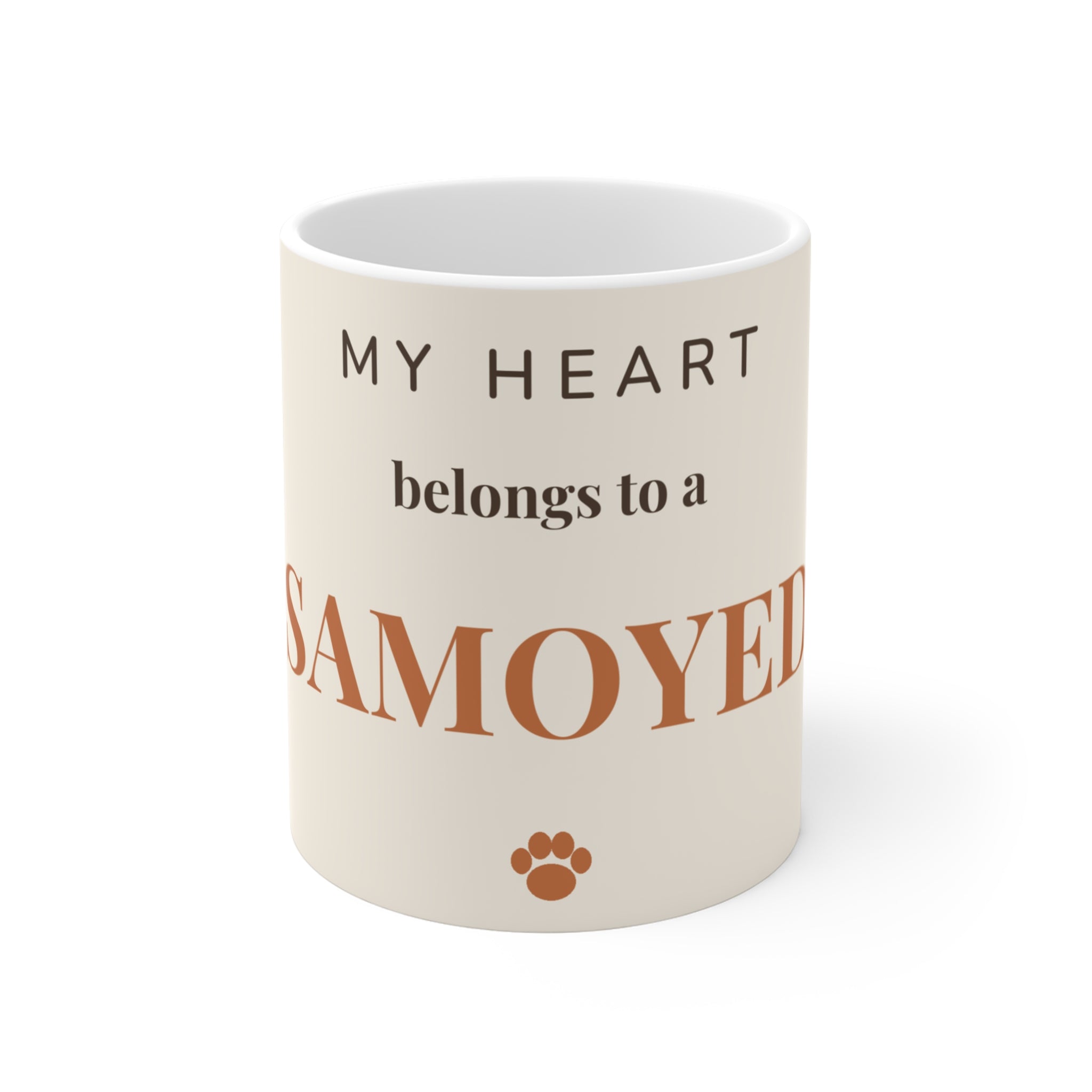 Samoyed Mug — My heart belongs to a Samoyed