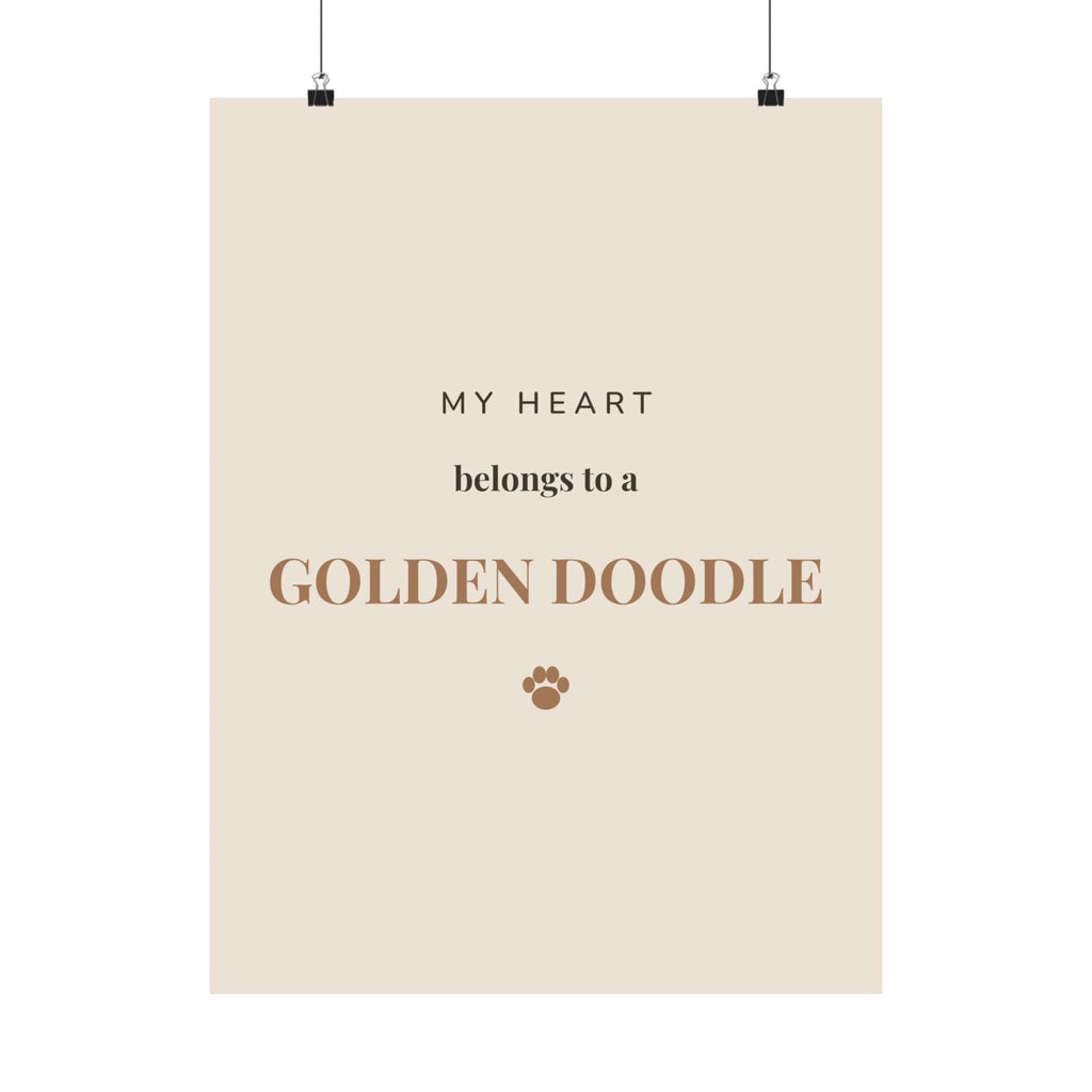 Golden Doodle Art Print — My heart belongs to a Golden Doodle