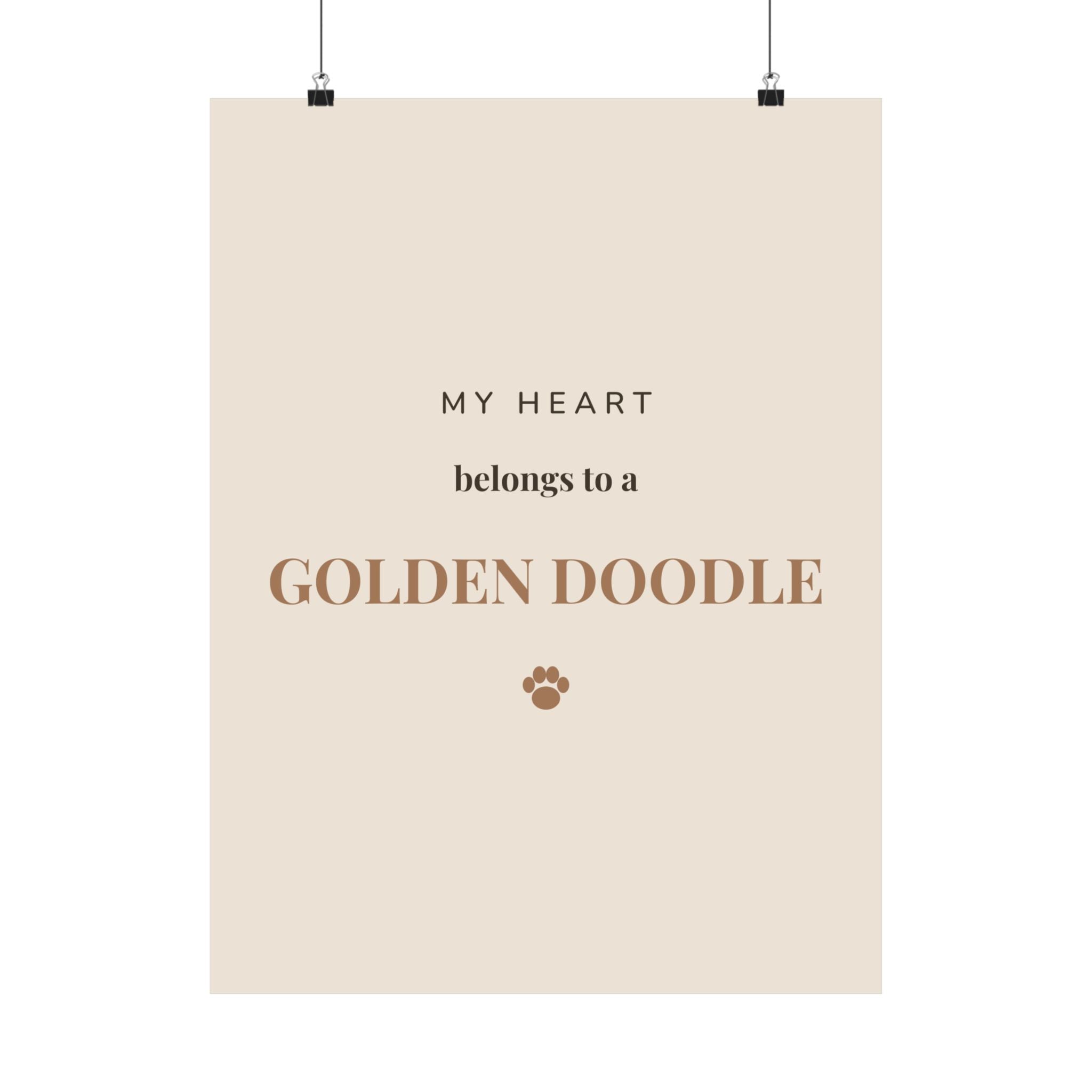Golden Doodle Art Print — My heart belongs to a Golden Doodle