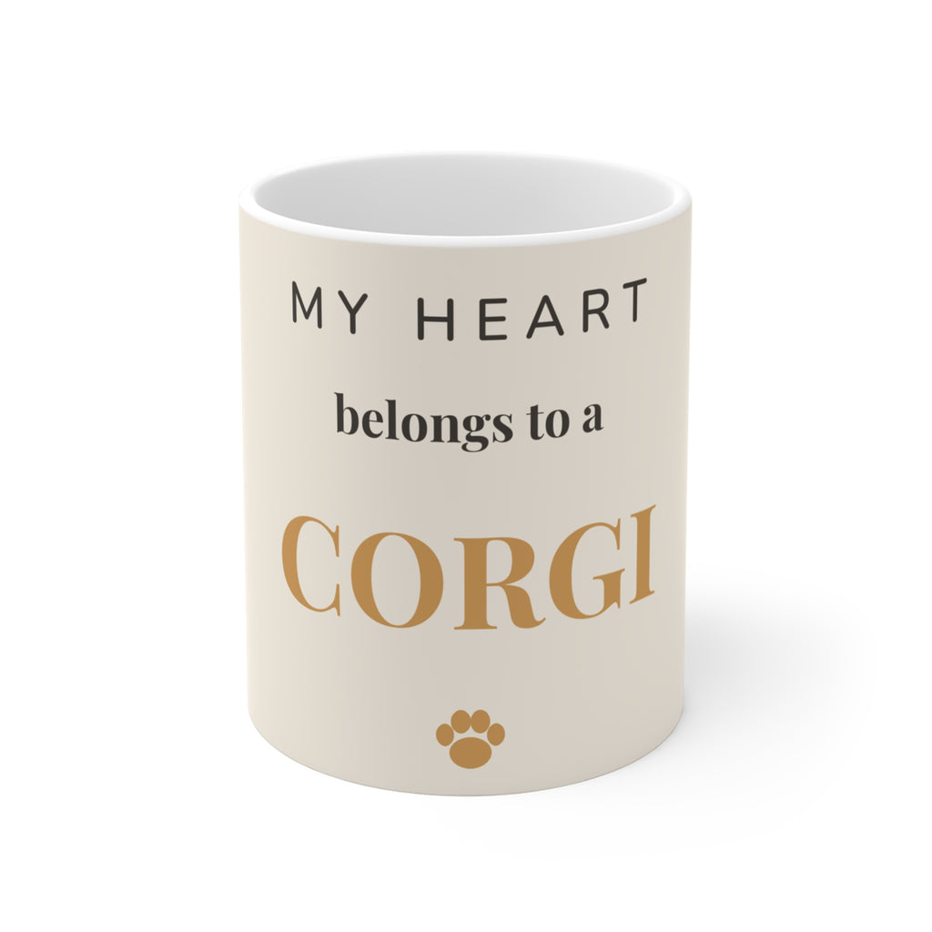 Corgi Mug — My heart belongs to a Corgi
