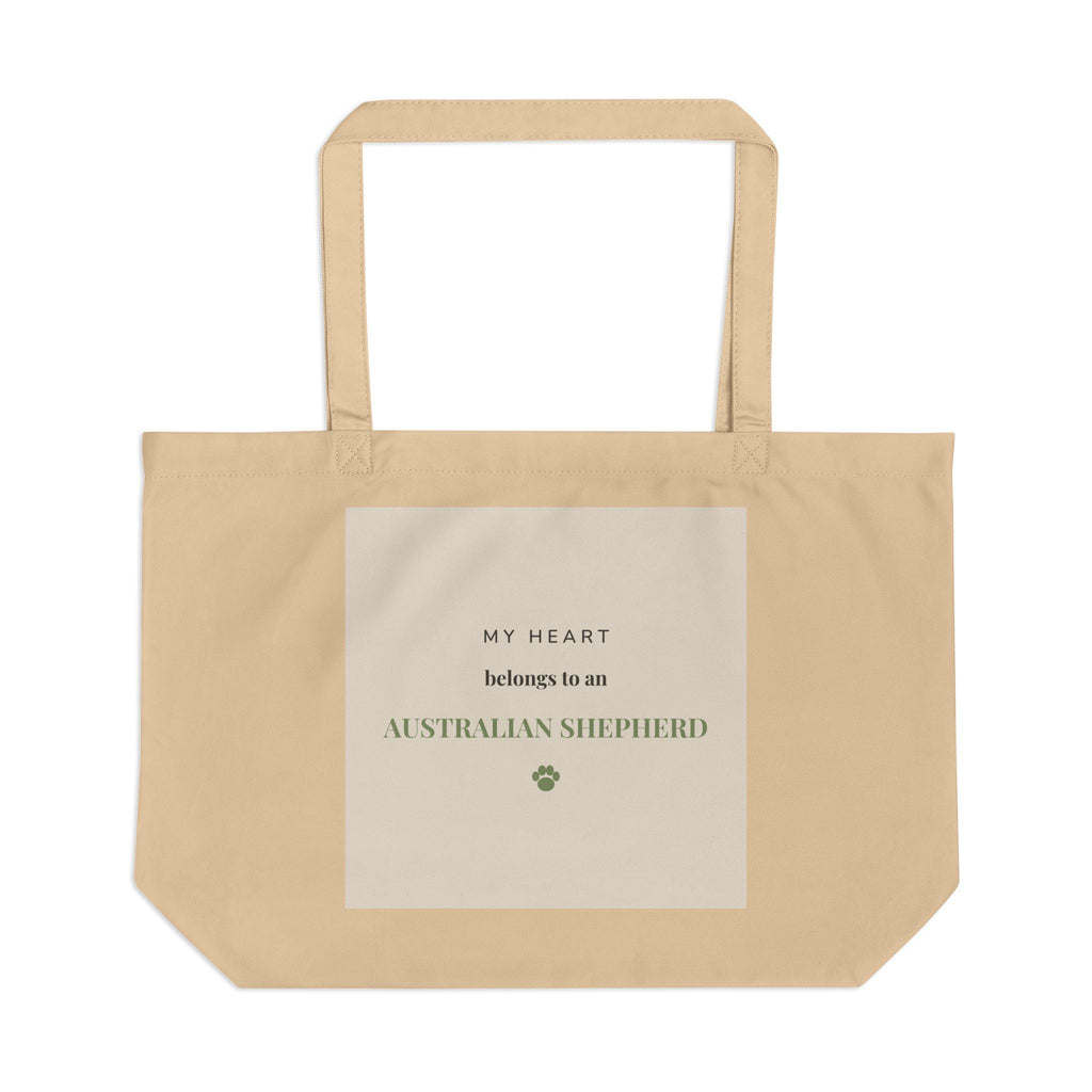 Australian Shepherd Tote Bag — My heart belongs to an Australian Shepherd