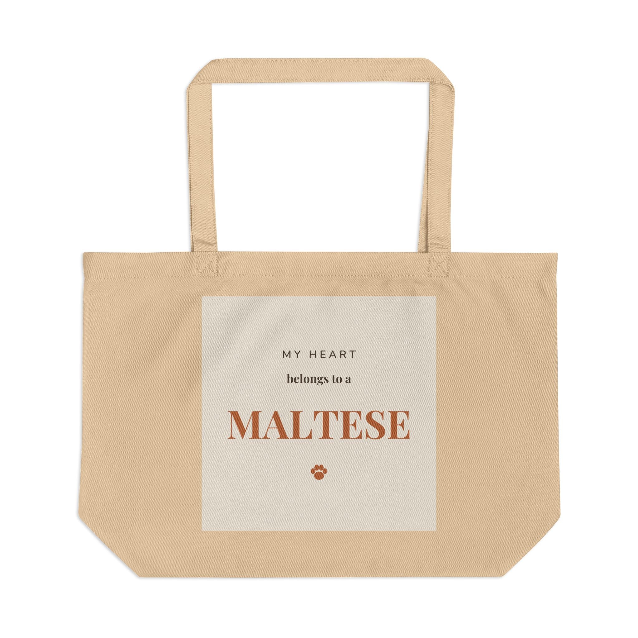 Maltese Tote Bag — My heart belongs to a Maltese