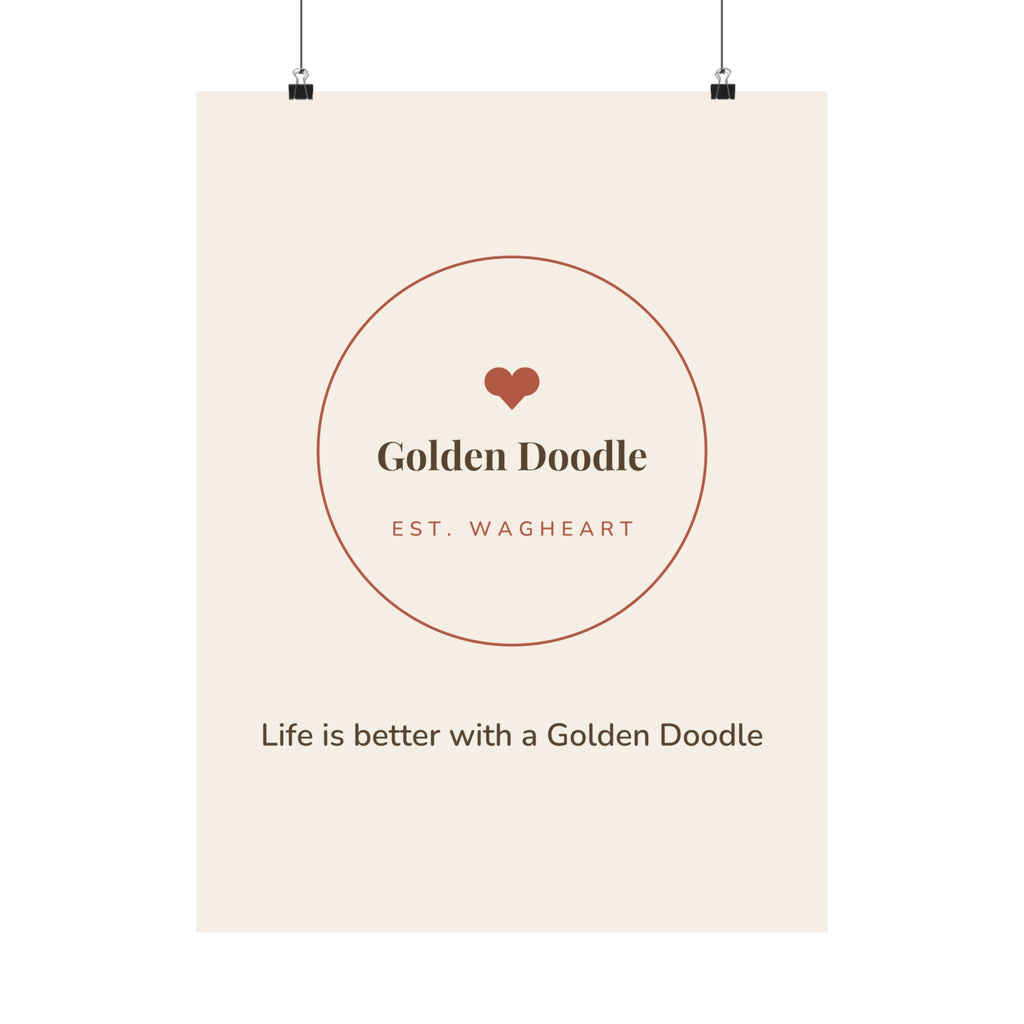 Golden Doodle Art Print — Life is better with a Golden Doodle