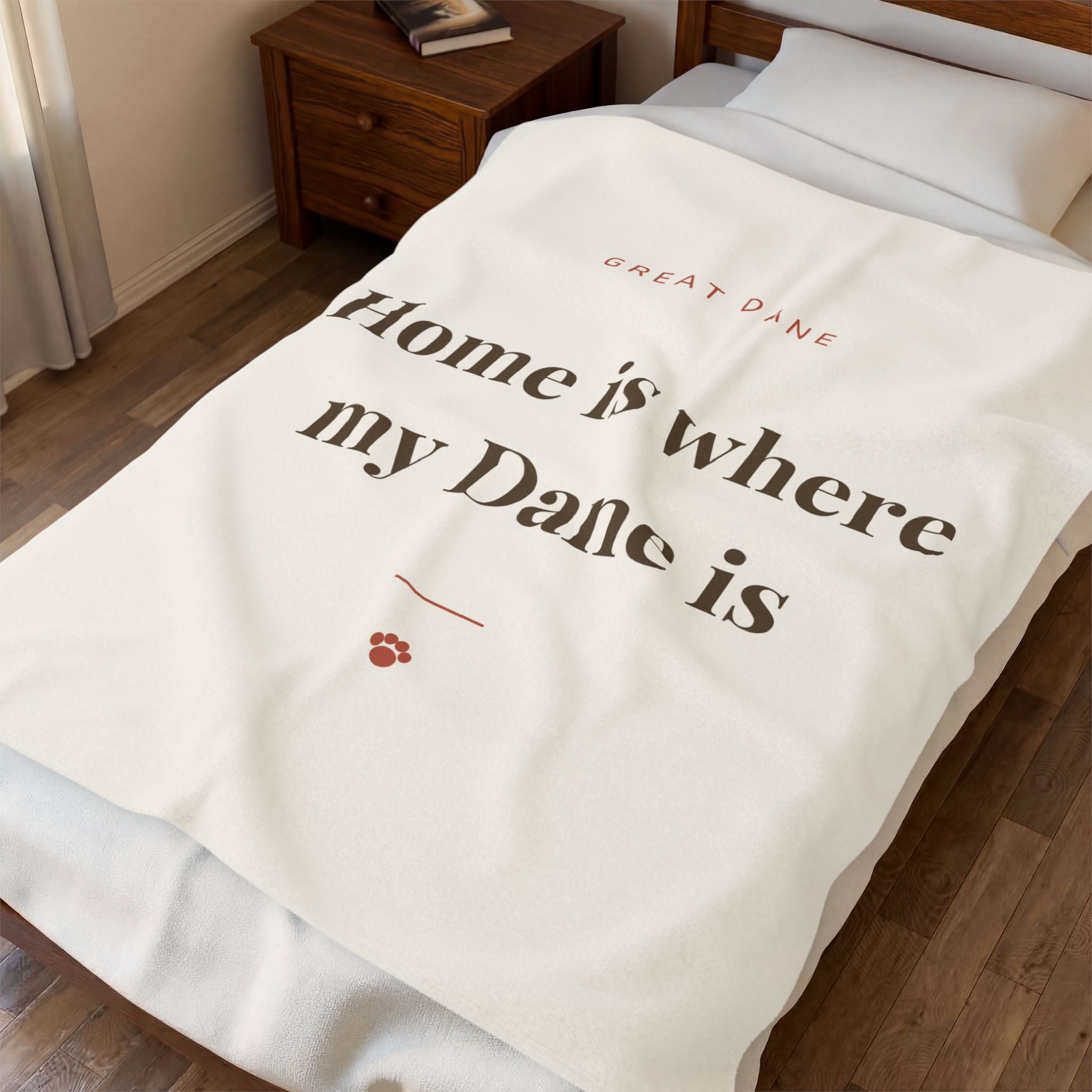 Great Dane Cozy Blanket — Home is where my Dane is