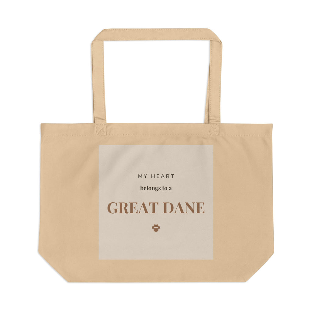 Great Dane Tote Bag — My heart belongs to a Great Dane
