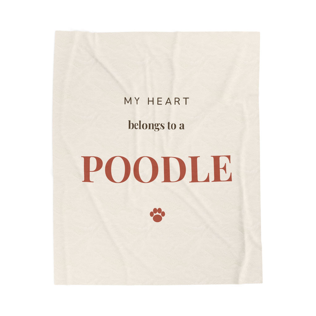 Poodle Cozy Blanket — My heart belongs to a Poodle