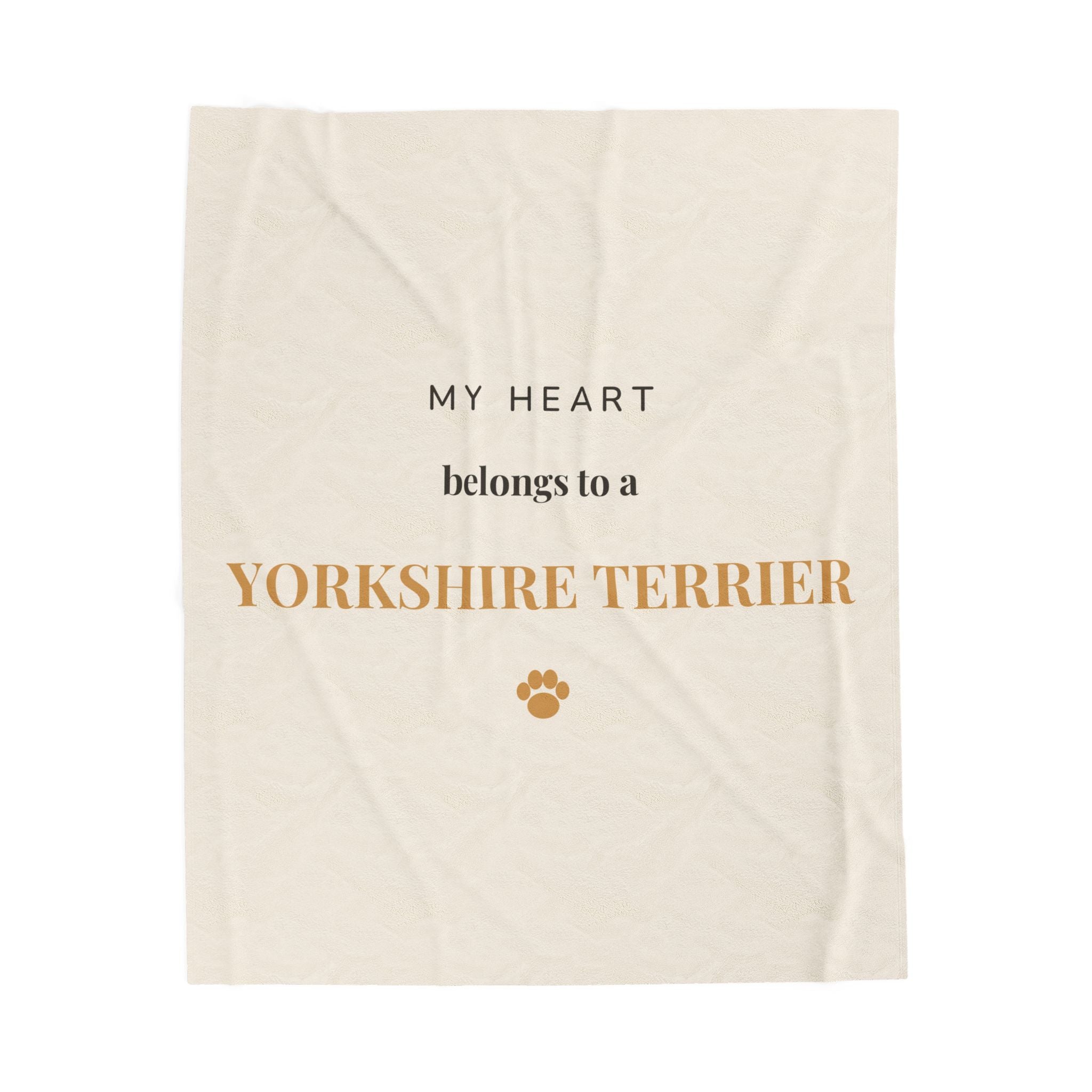 Yorkshire Terrier Cozy Blanket — My heart belongs to a Yorkshire Terrier