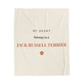 Jack Russell Terrier Cozy Blanket — My heart belongs to a Jack Russell Terrier