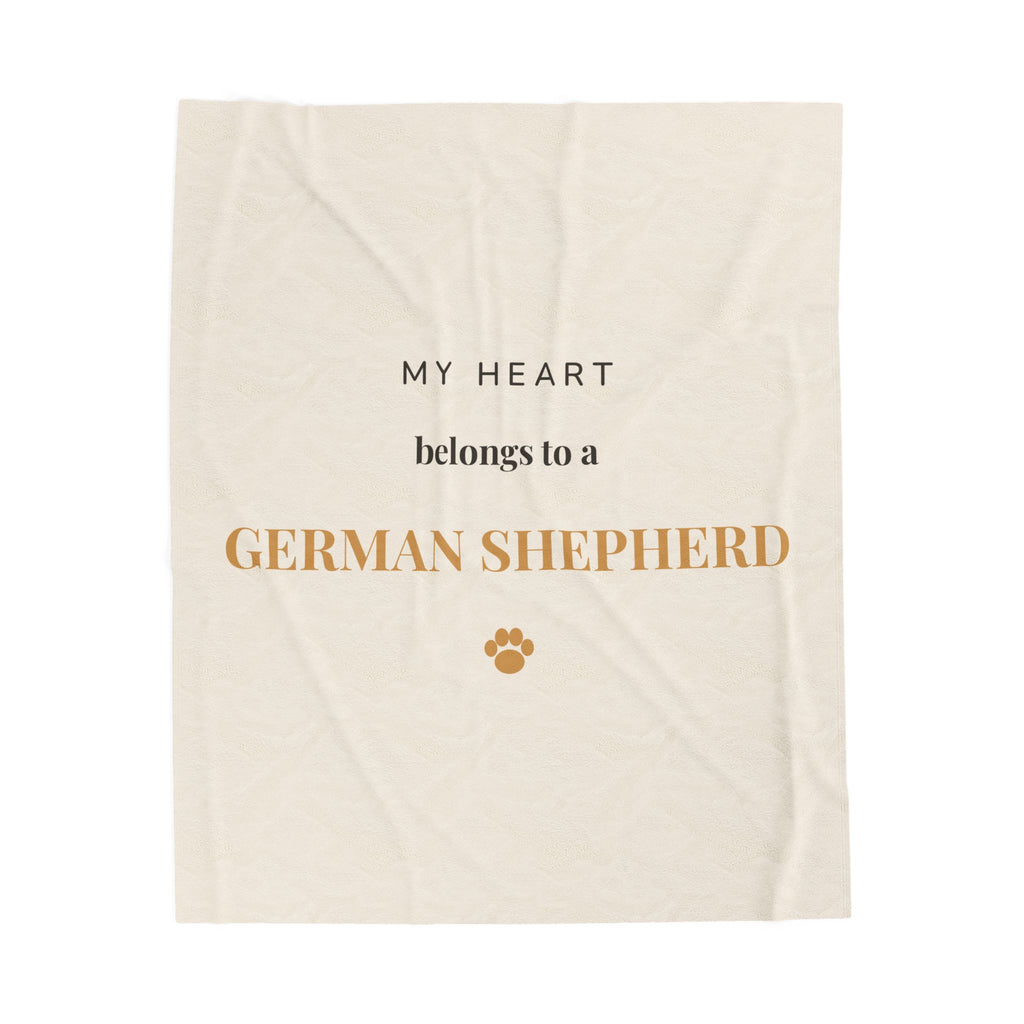 German Shepherd Cozy Blanket — My heart belongs to a German Shepherd