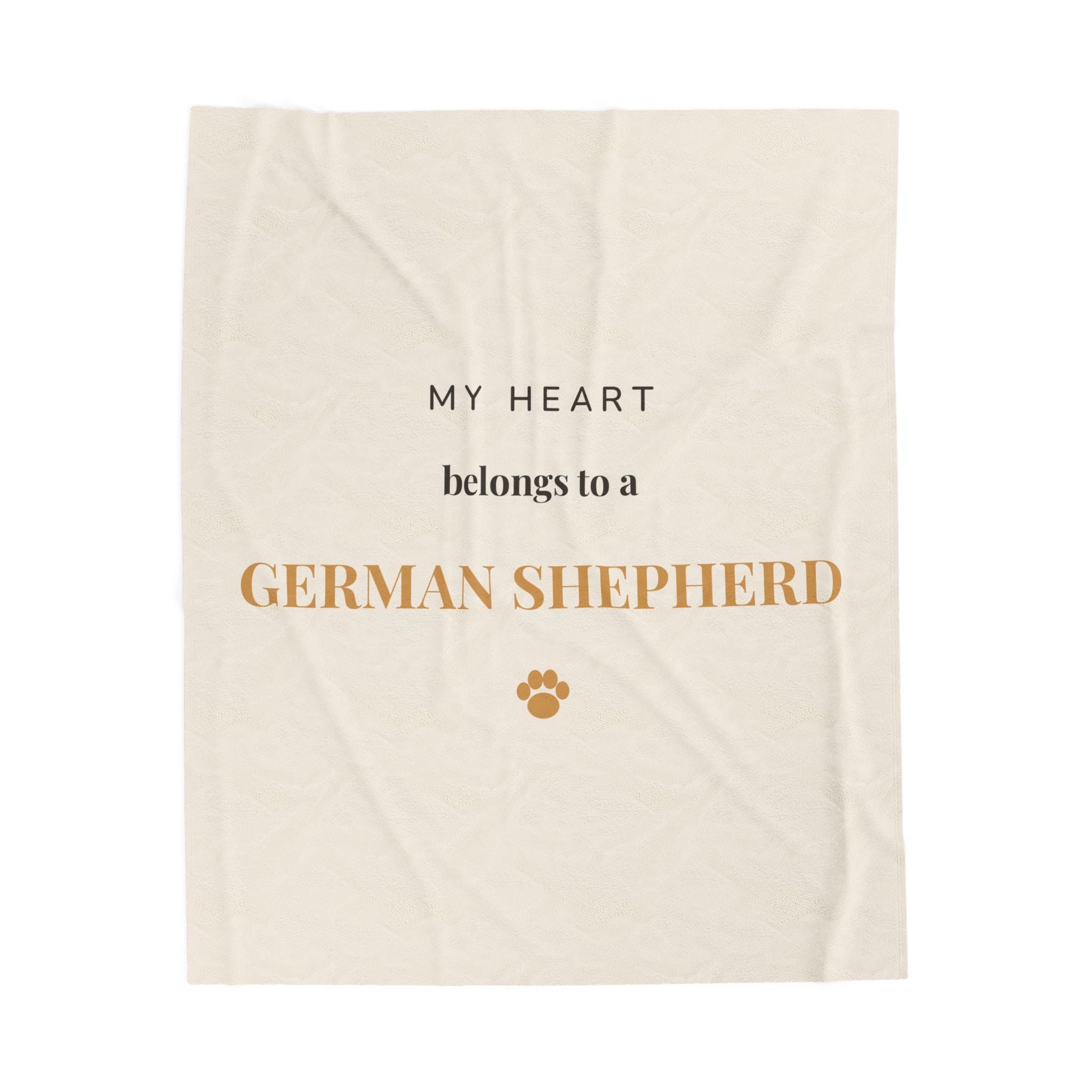 German Shepherd Cozy Blanket — My heart belongs to a German Shepherd