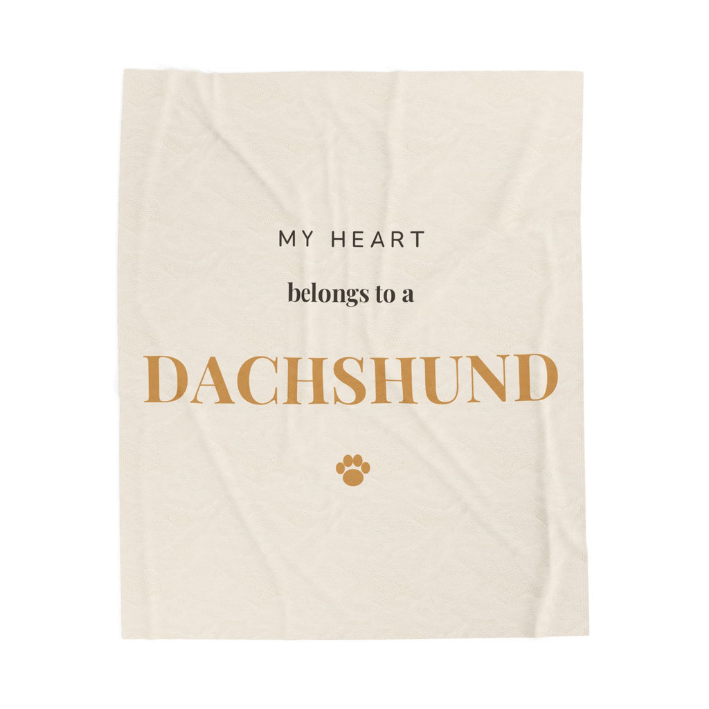 Dachshund Cozy Blanket — My heart belongs to a Dachshund