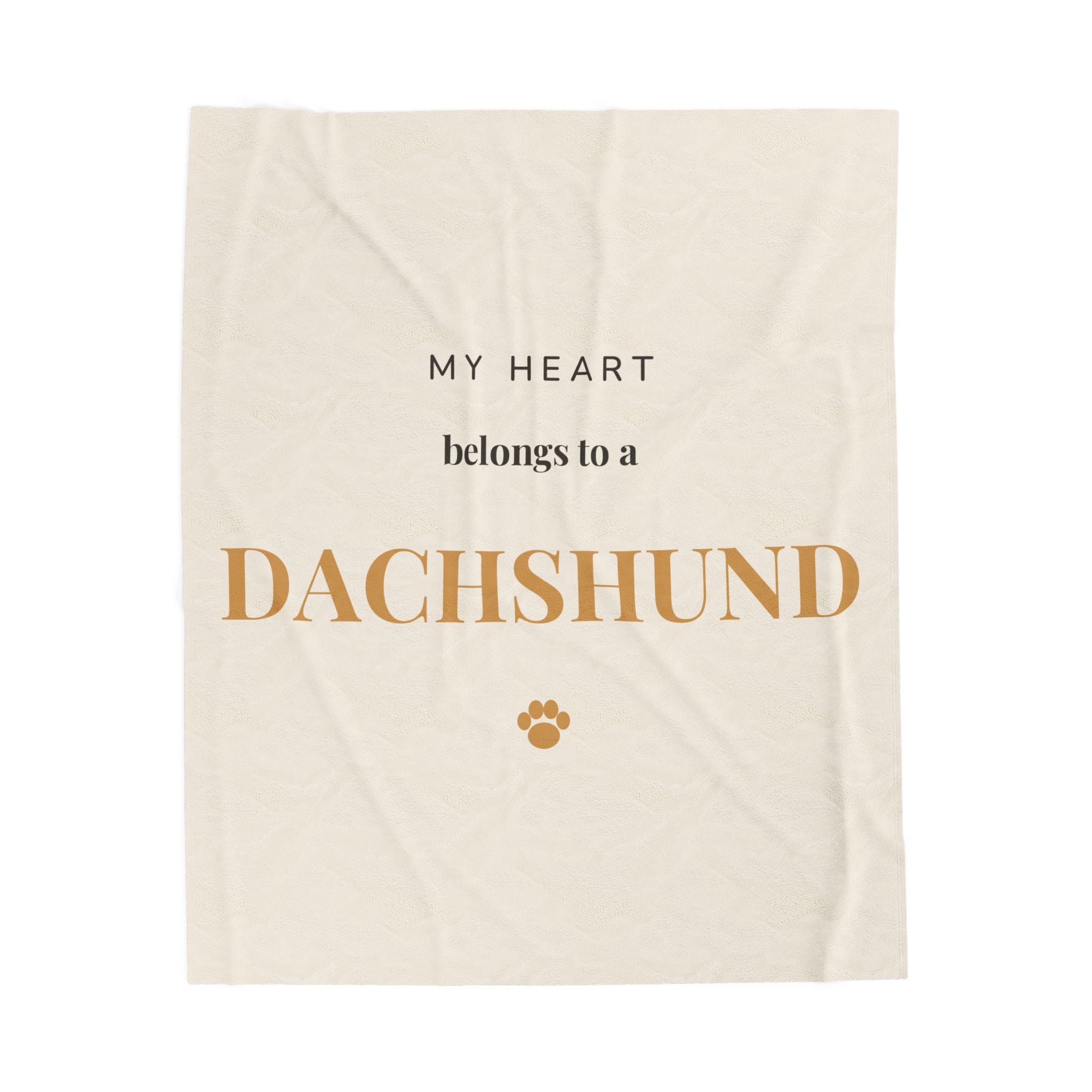 Dachshund Cozy Blanket — My heart belongs to a Dachshund