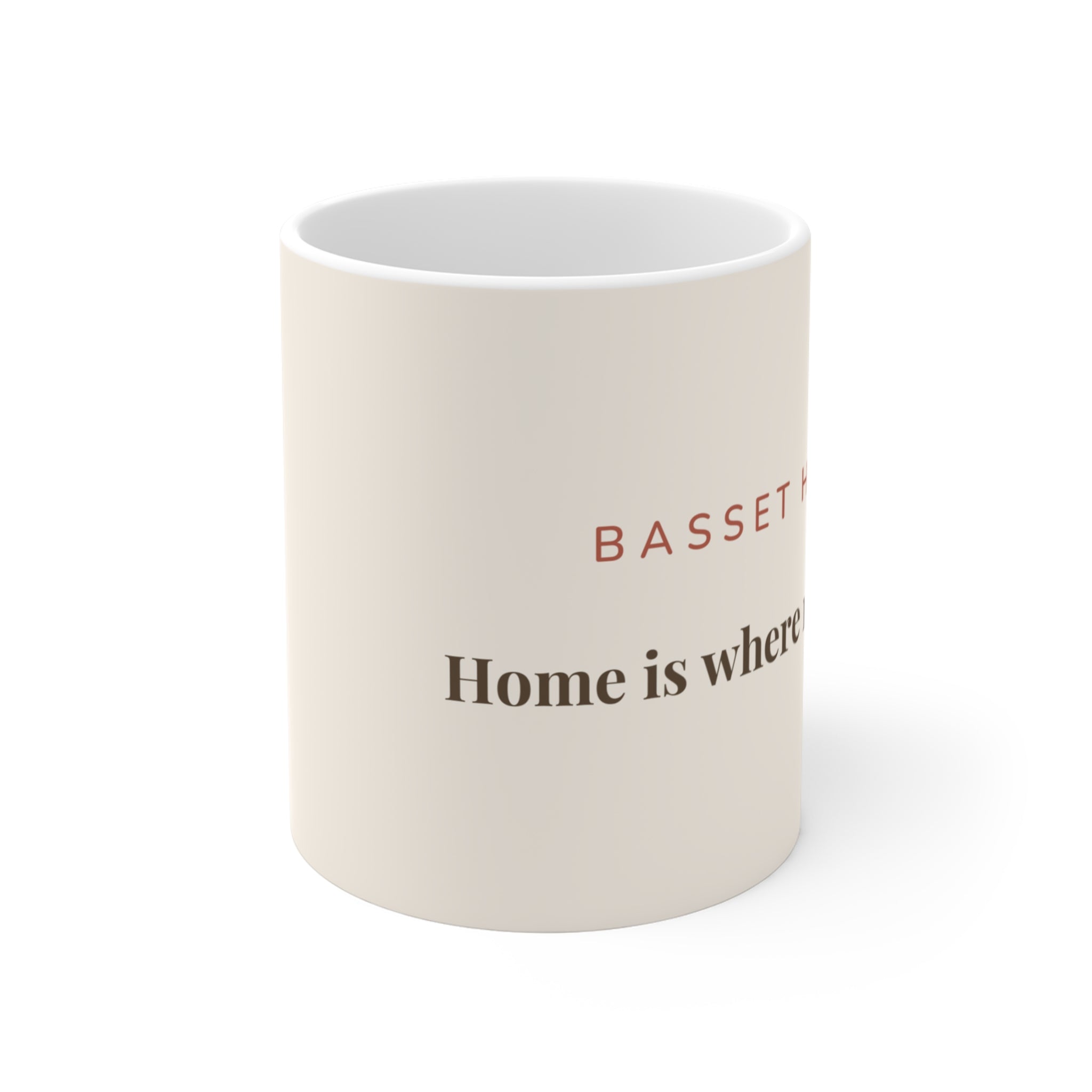 Basset Hound Mug — Home is where my Basset is