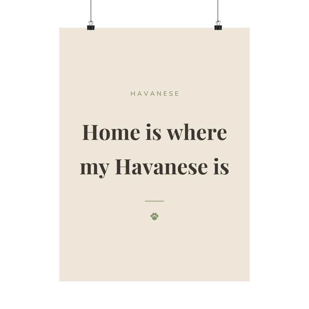 Havanese Art Print — Home is where my Havanese is