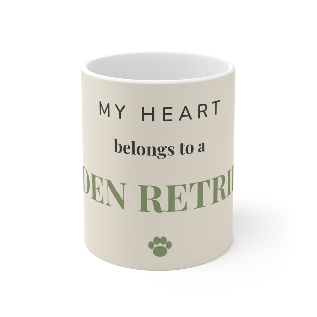 Golden Retriever Mug — My heart belongs to a Golden Retriever