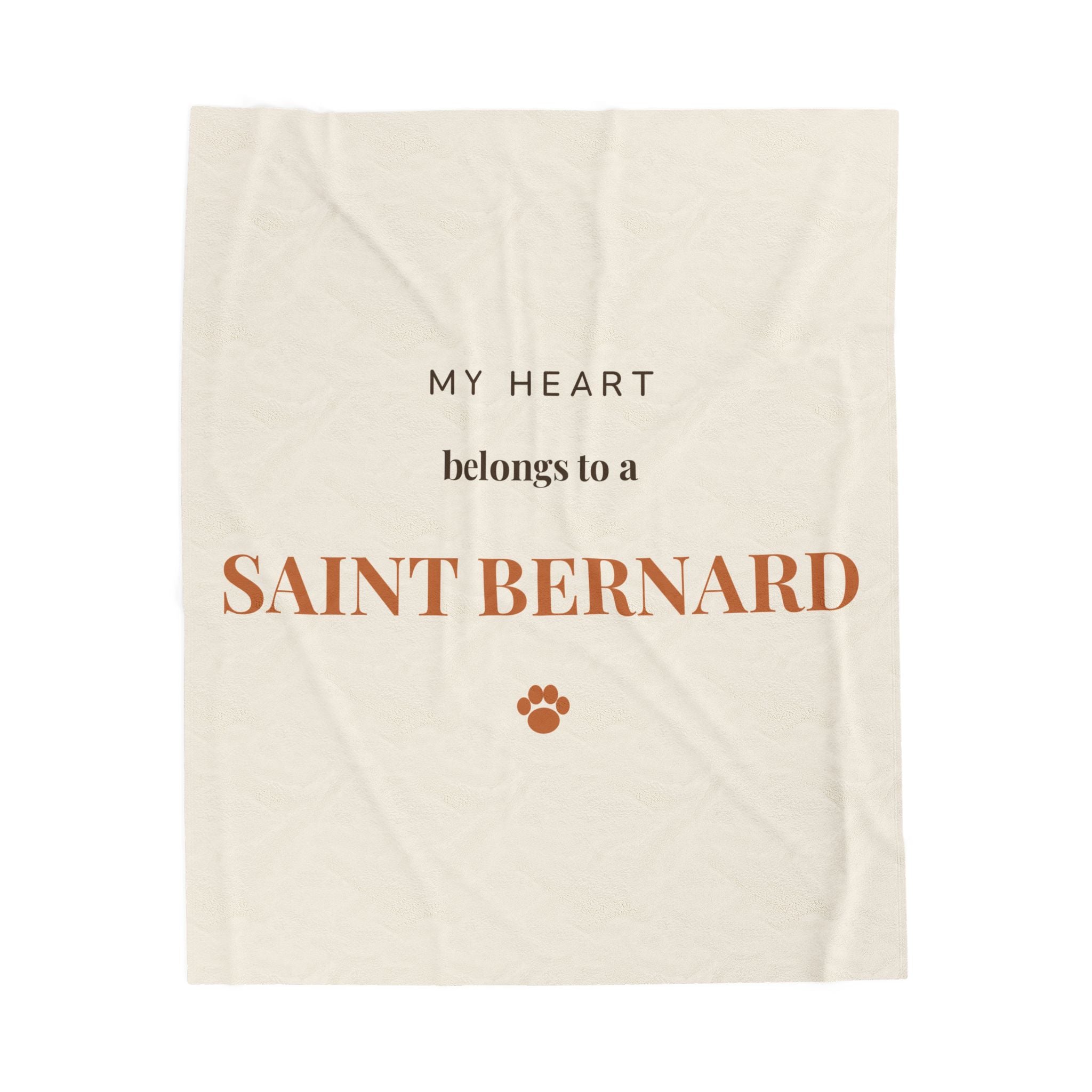 Saint Bernard Cozy Blanket — My heart belongs to a Saint Bernard