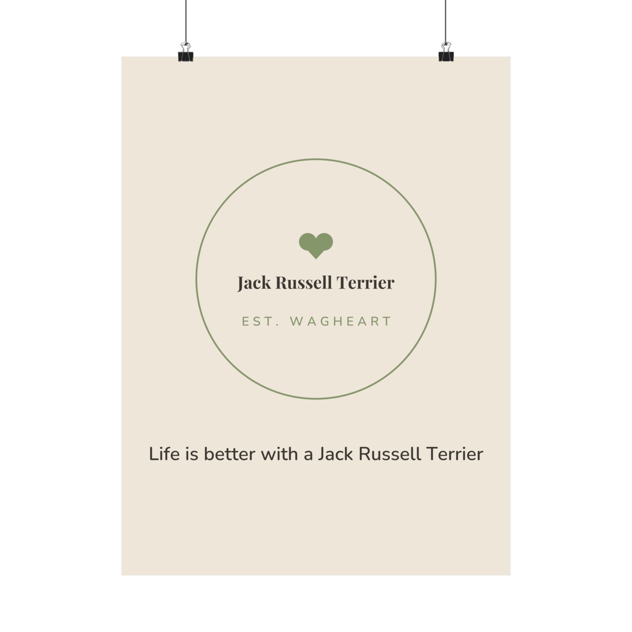 Jack Russell Terrier Art Print — Life is better with a Jack Russell Terrier