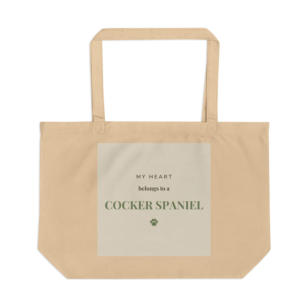 Cocker Spaniel Tote Bag — My heart belongs to a Cocker Spaniel