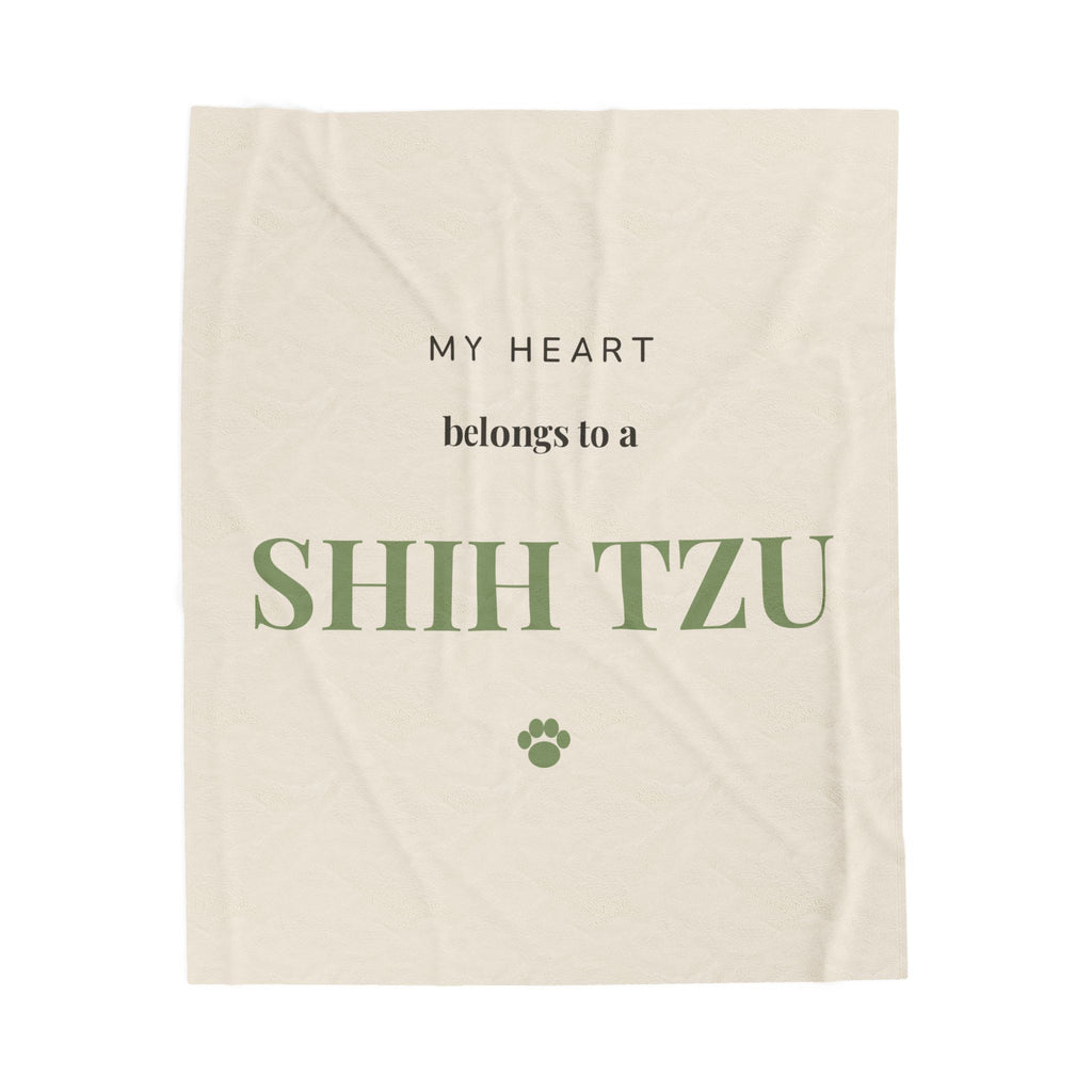 Shih Tzu Cozy Blanket — My heart belongs to a Shih Tzu