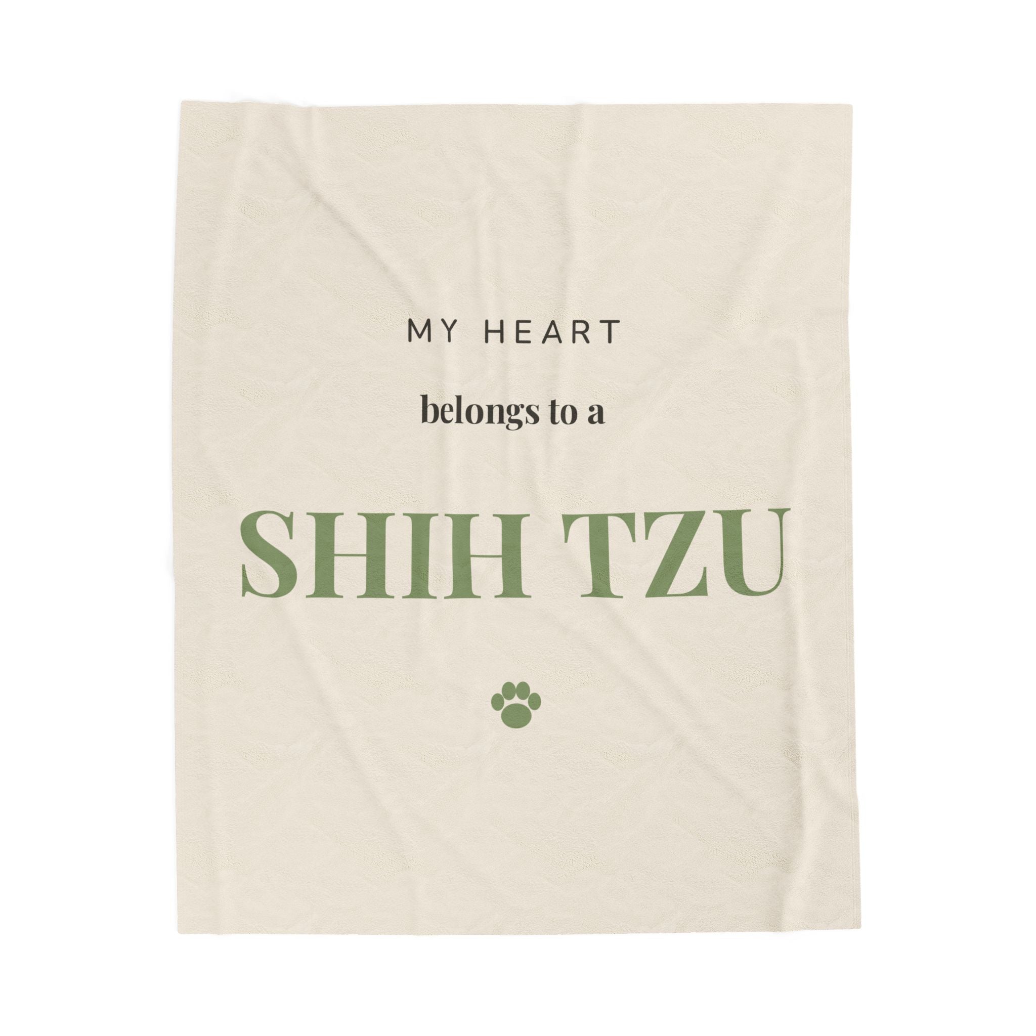 Shih Tzu Cozy Blanket — My heart belongs to a Shih Tzu