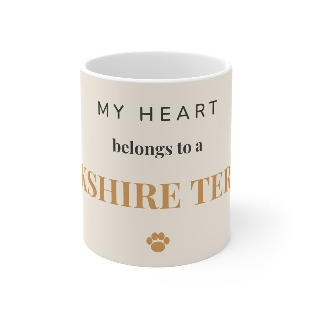 Yorkshire Terrier Mug — My heart belongs to a Yorkshire Terrier