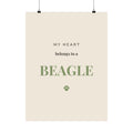 Beagle Art Print — My heart belongs to a Beagle