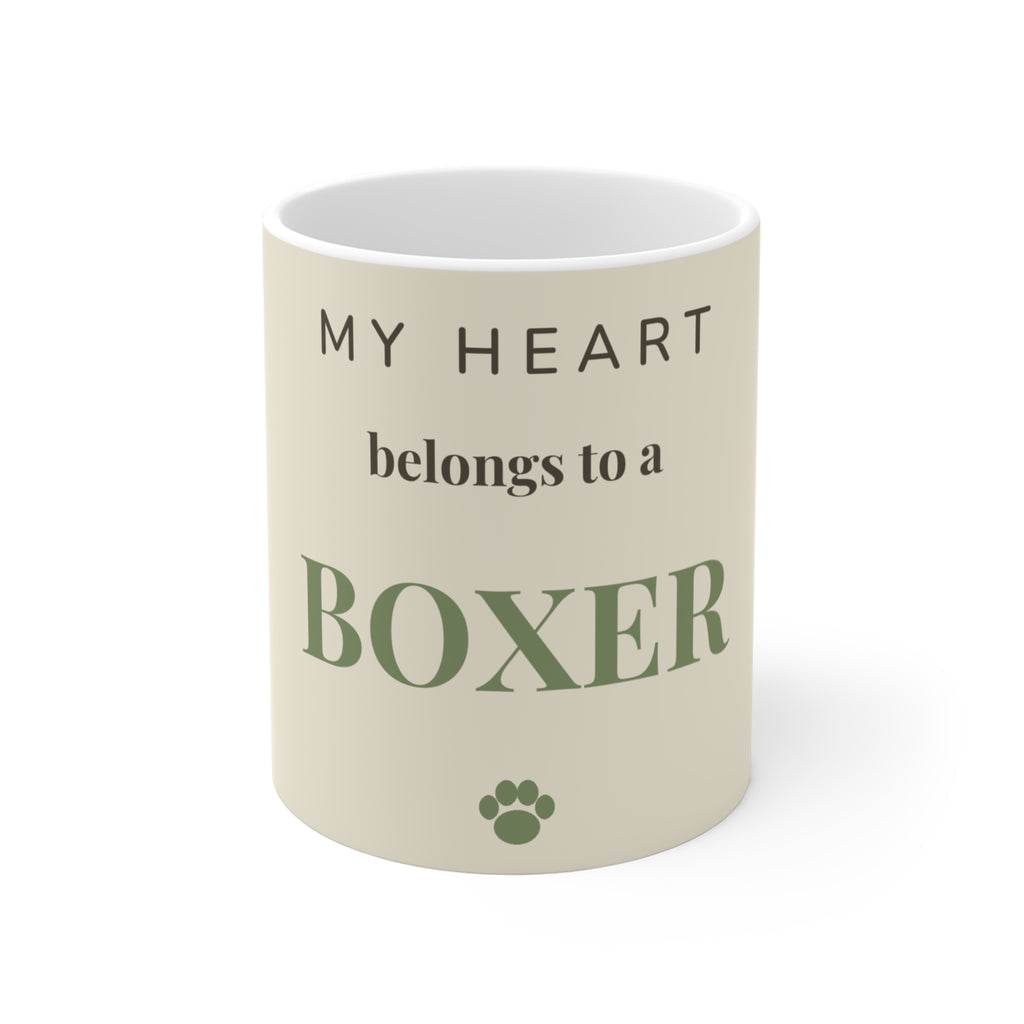 Boxer Mug — My heart belongs to a Boxer