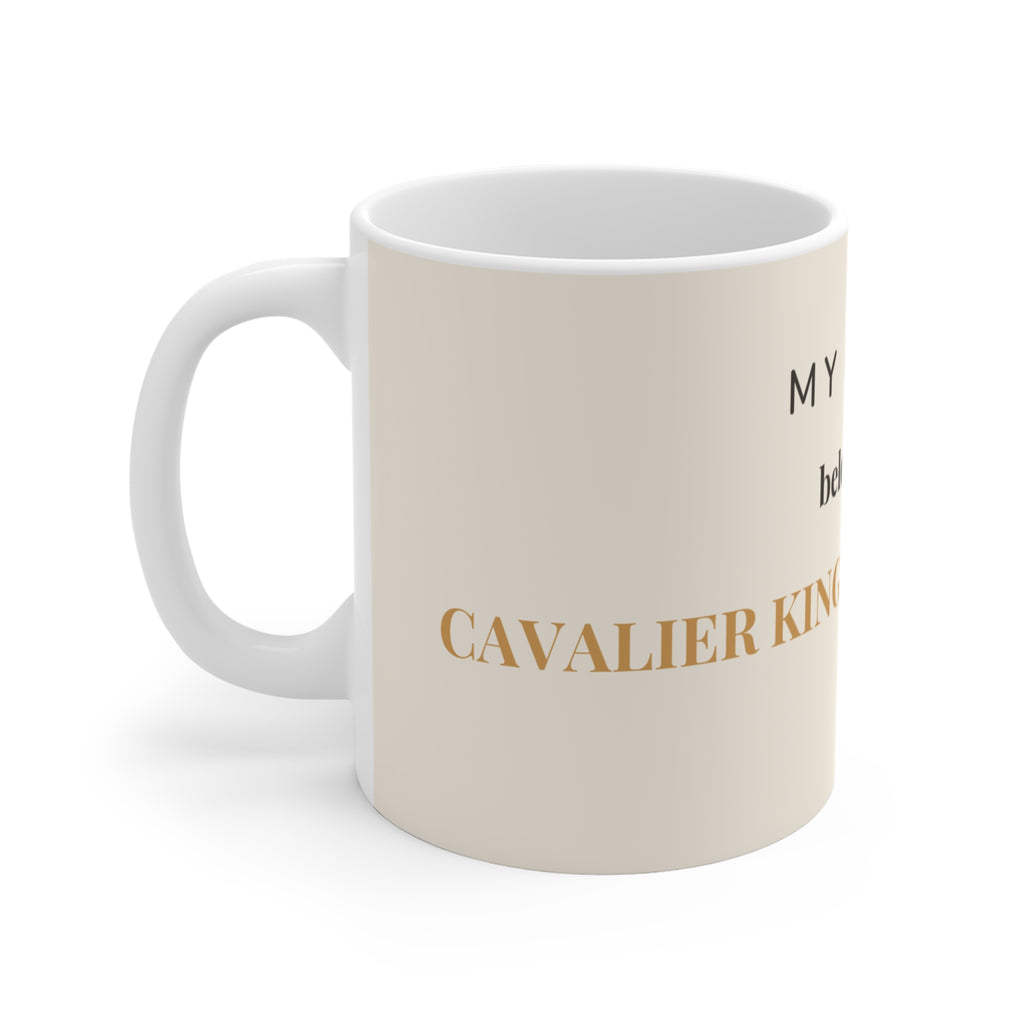 Cavalier King Charles Spaniel Mug — My heart belongs to a Cavalier King Charles Spaniel
