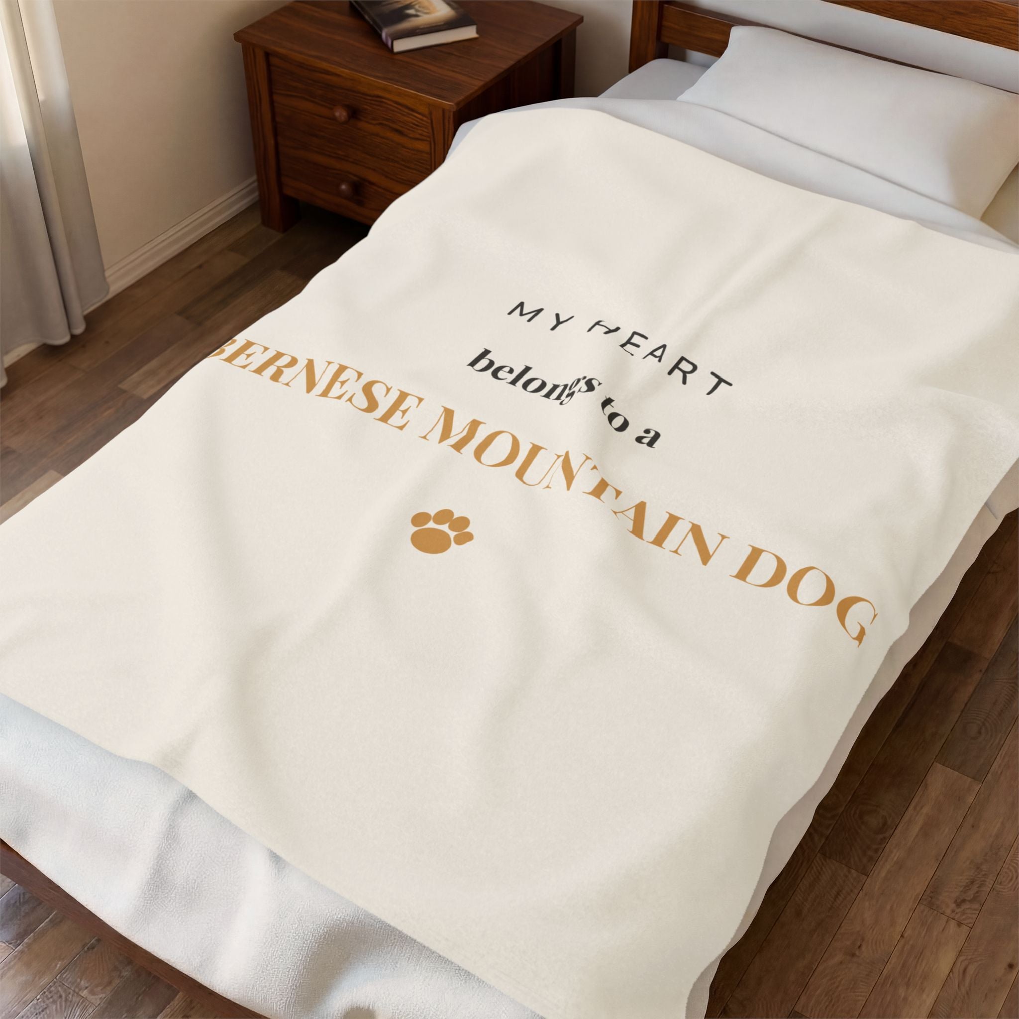 Bernese Mountain Dog Cozy Blanket — My heart belongs to a Bernese Mountain Dog