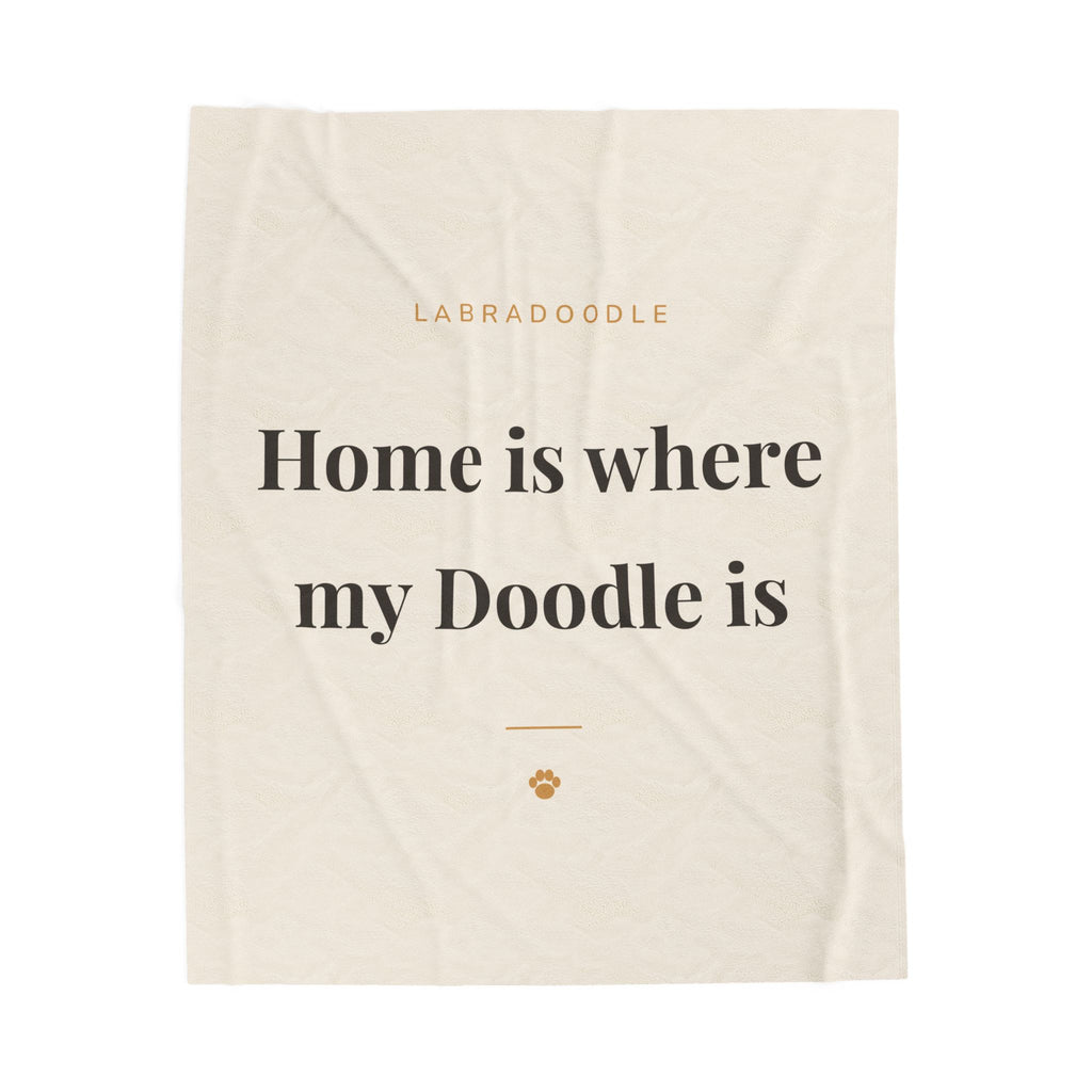 Labradoodle Cozy Blanket — Home is where my Doodle is