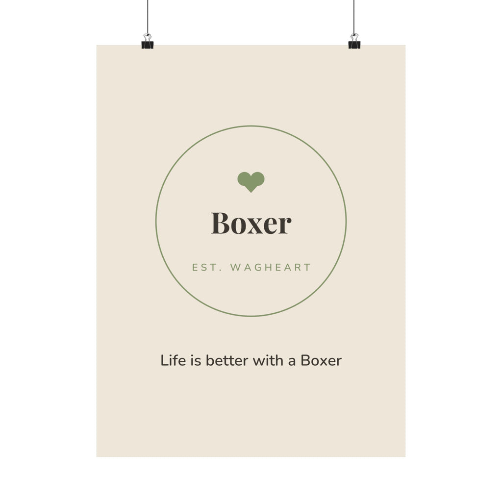 Boxer Art Print — Life is better with a Boxer