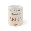 Akita Mug — My heart belongs to an Akita