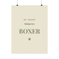 Boxer Art Print — My heart belongs to a Boxer