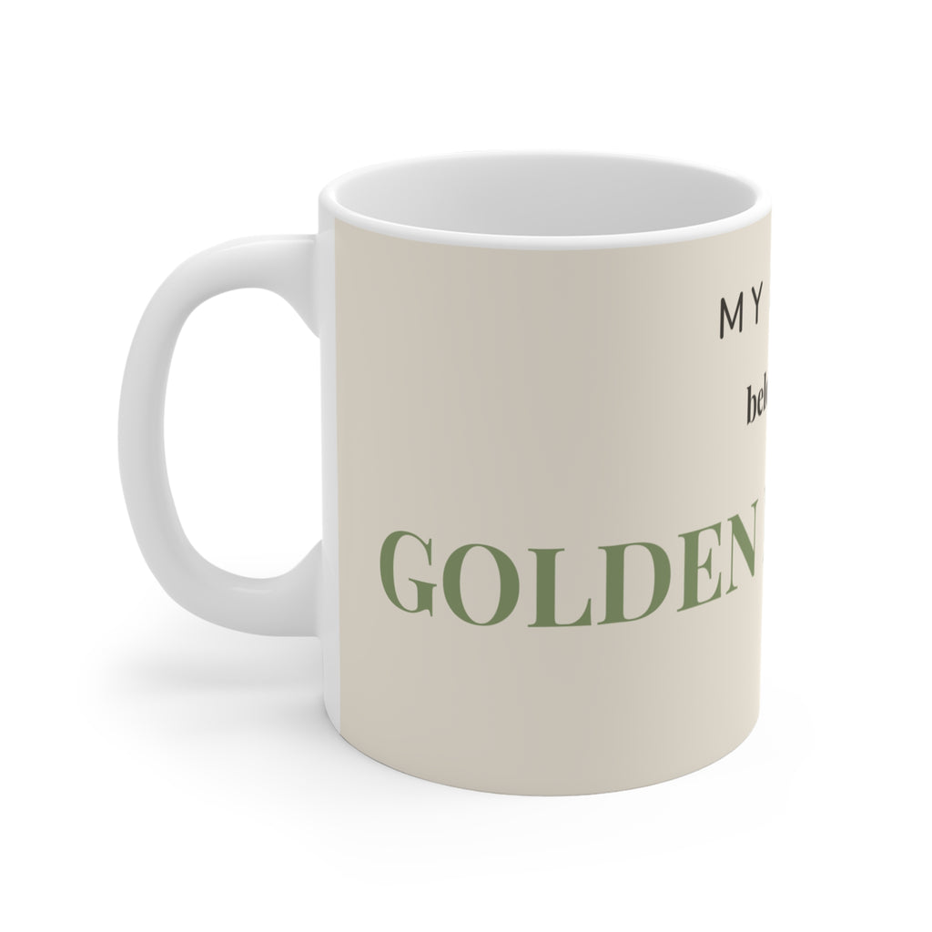 Golden Retriever Mug — My heart belongs to a Golden Retriever