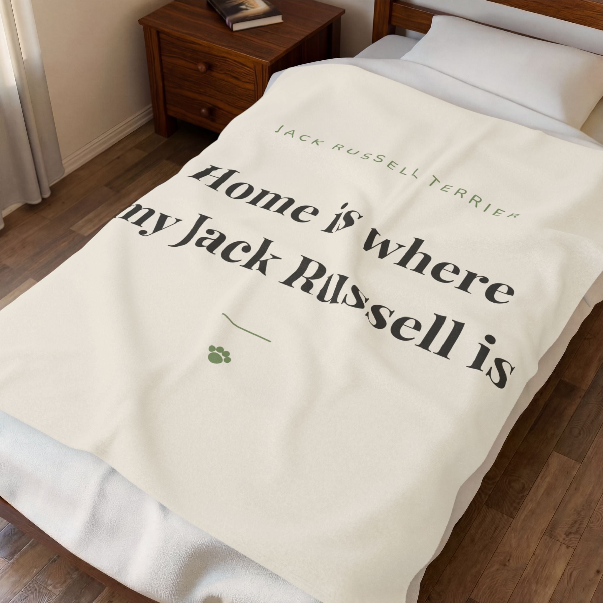 Jack Russell Terrier Cozy Blanket — Home is where my Jack Russell is