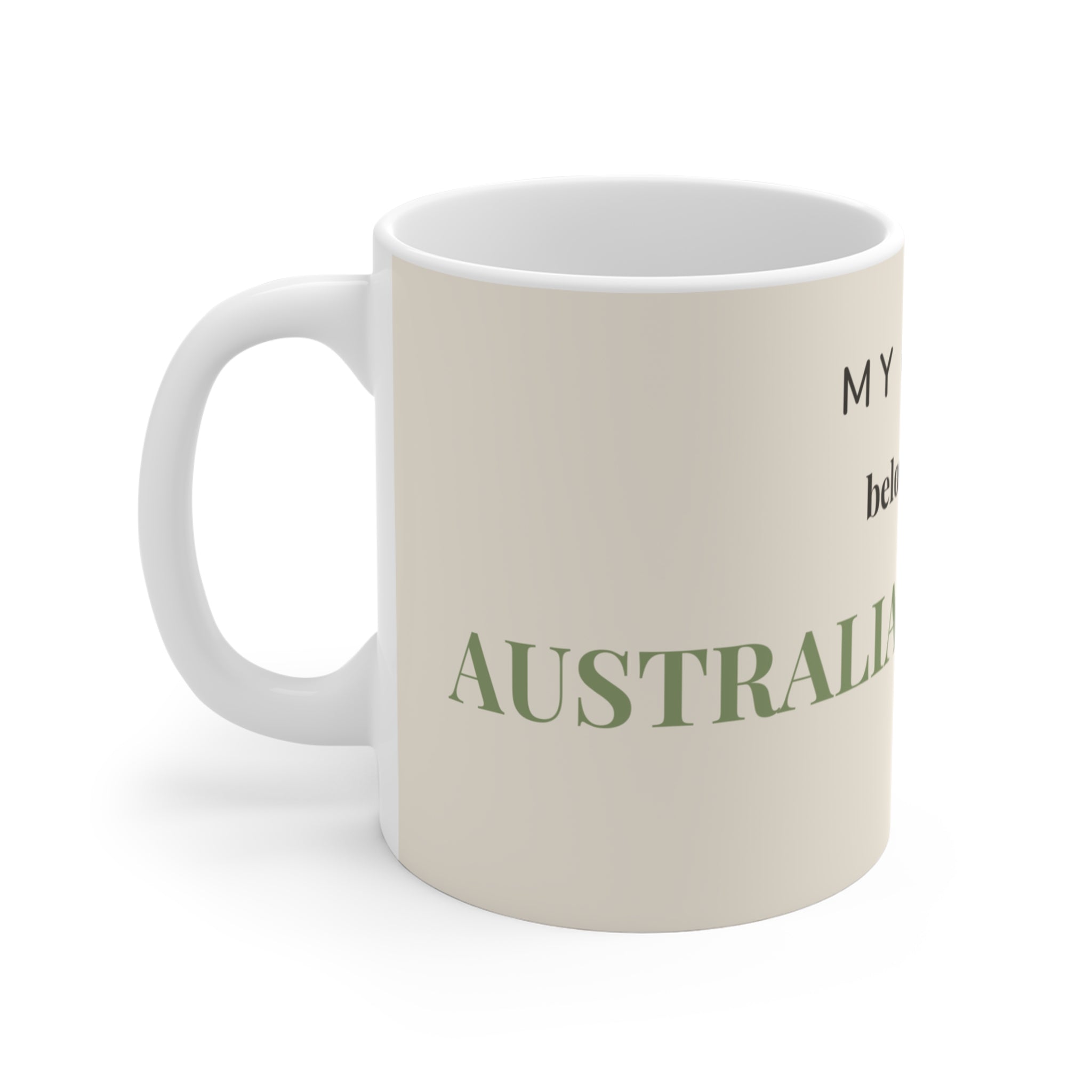 Australian Shepherd Mug — My heart belongs to an Australian Shepherd