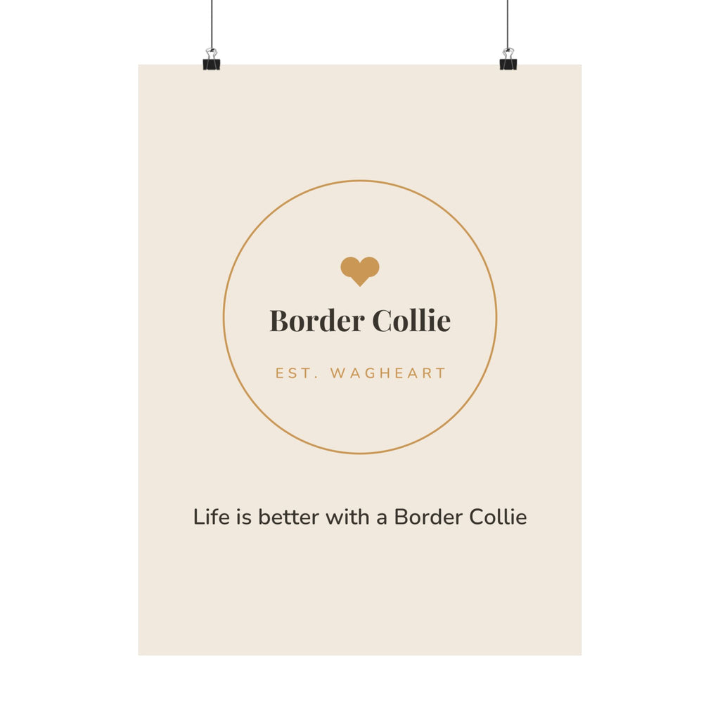 Border Collie Art Print — Life is better with a Border Collie