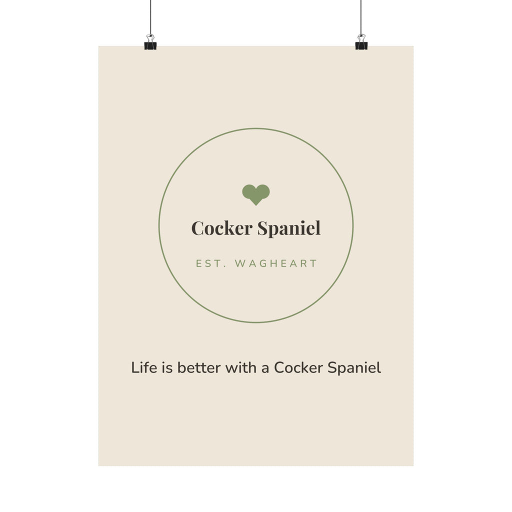 Cocker Spaniel Art Print — Life is better with a Cocker Spaniel