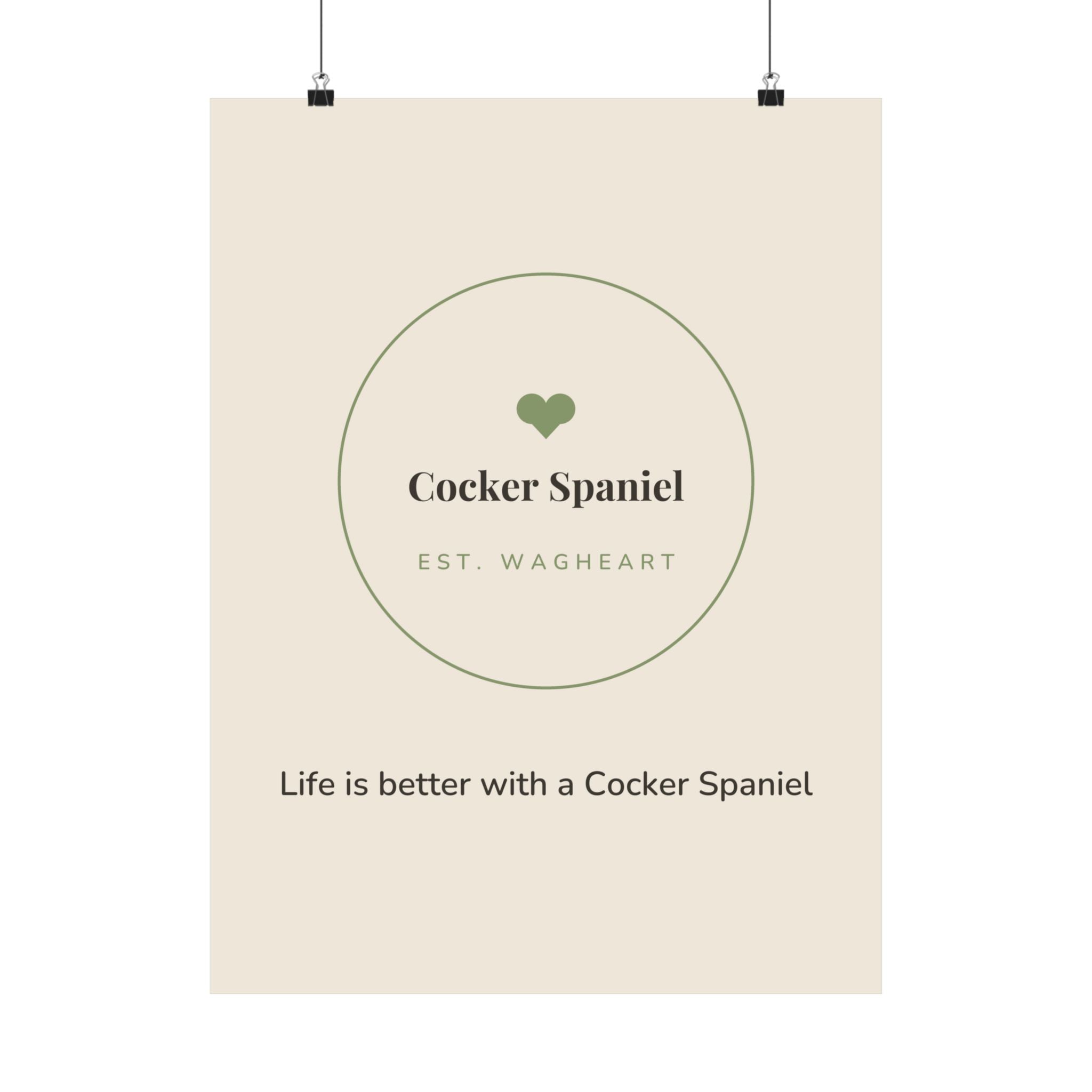Cocker Spaniel Art Print — Life is better with a Cocker Spaniel