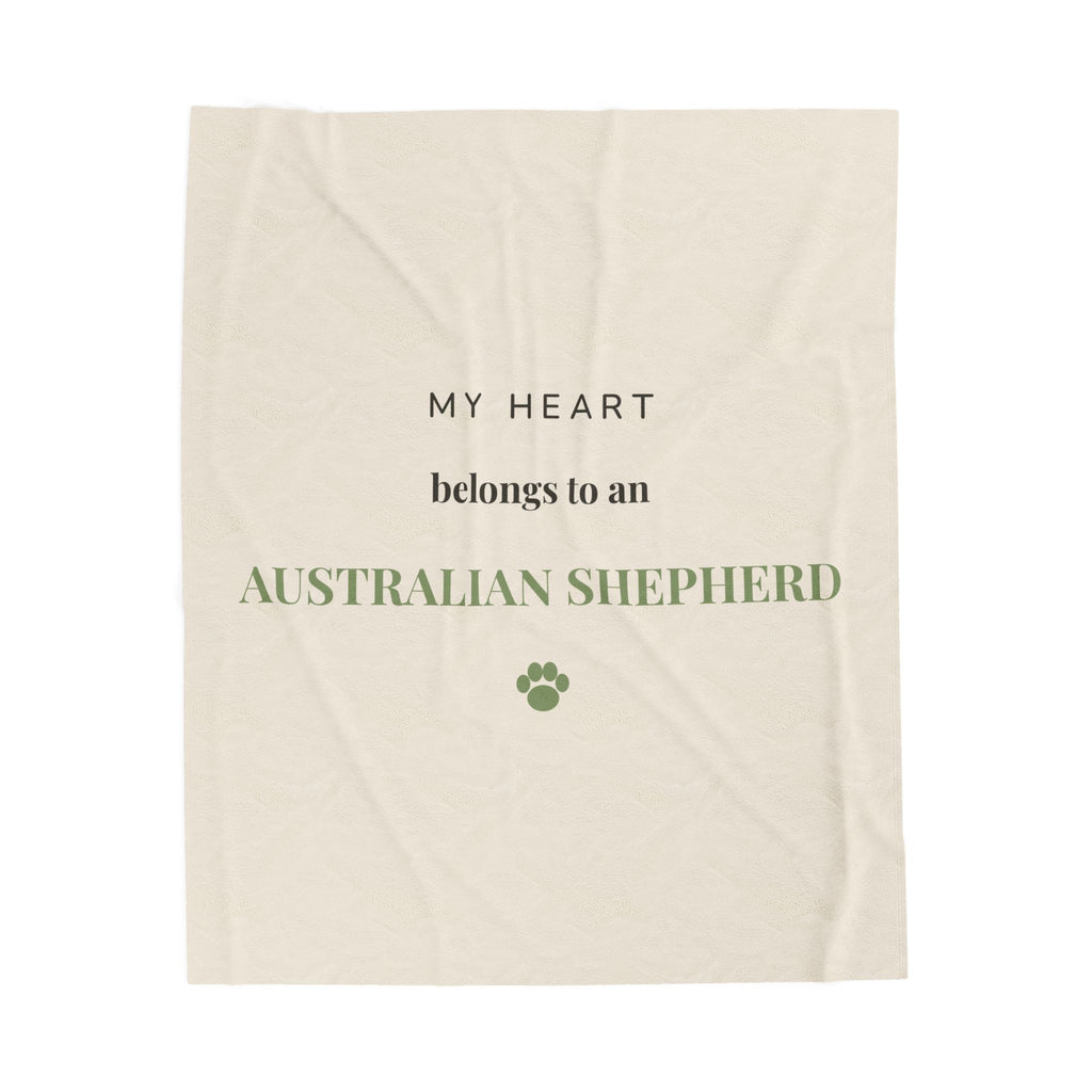 Australian Shepherd Cozy Blanket — My heart belongs to an Australian Shepherd