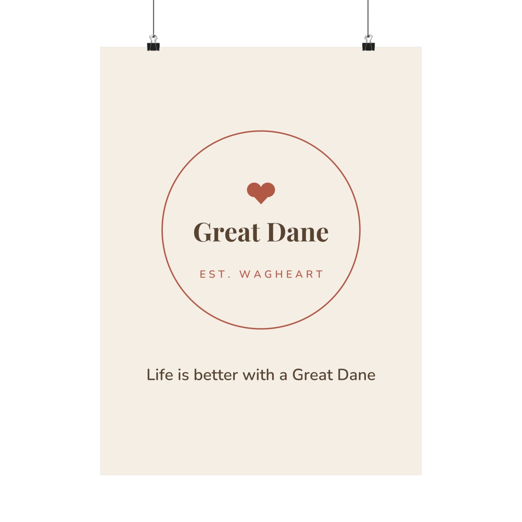 Great Dane Art Print — Life is better with a Great Dane