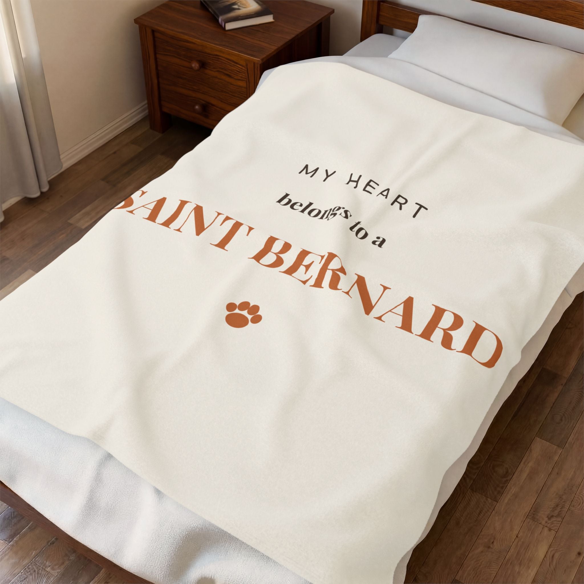 Saint Bernard Cozy Blanket — My heart belongs to a Saint Bernard